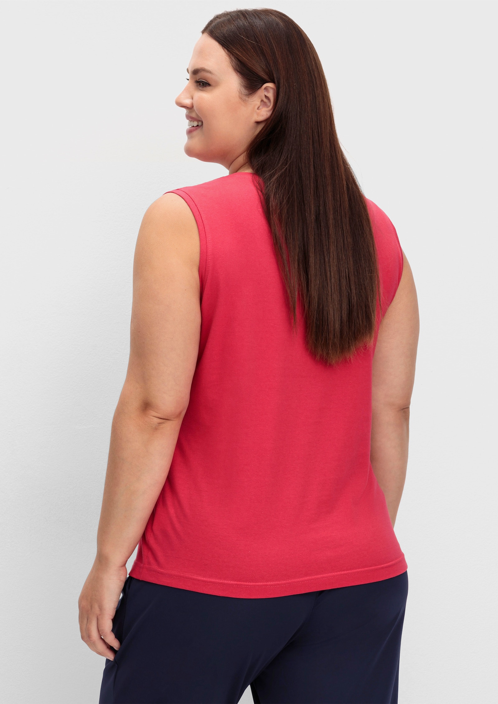 Trägertop aus reiner Baumwolle - rot