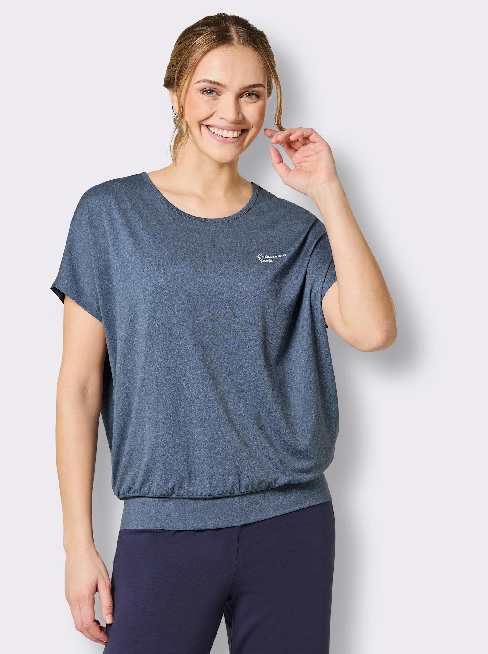 Catamaran Sports Funktionsshirt , atmungsaktiv und schnell trocknend - dunkelblau-meliert