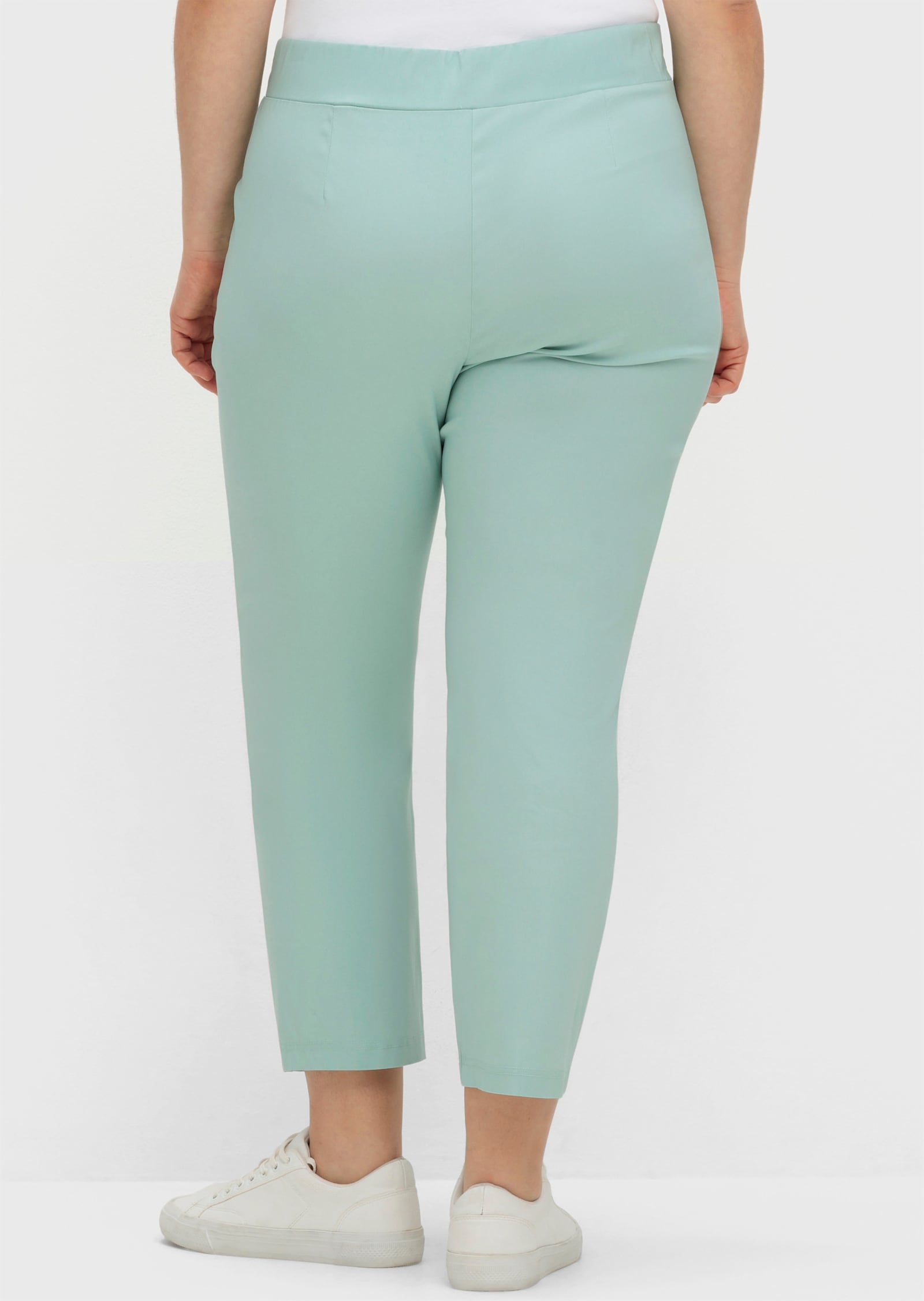 Schlupfhose mit Bügelfalten - kalkmint