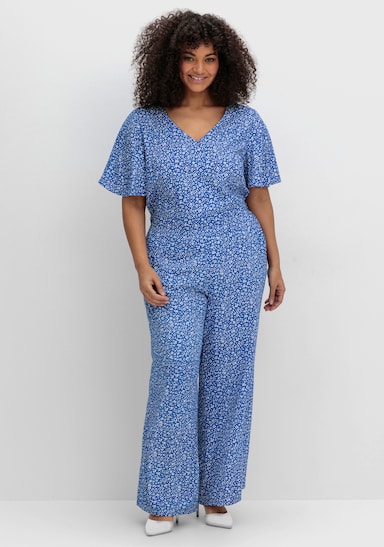 sheego by Joe Browns Jumpsuit - blau gemustert