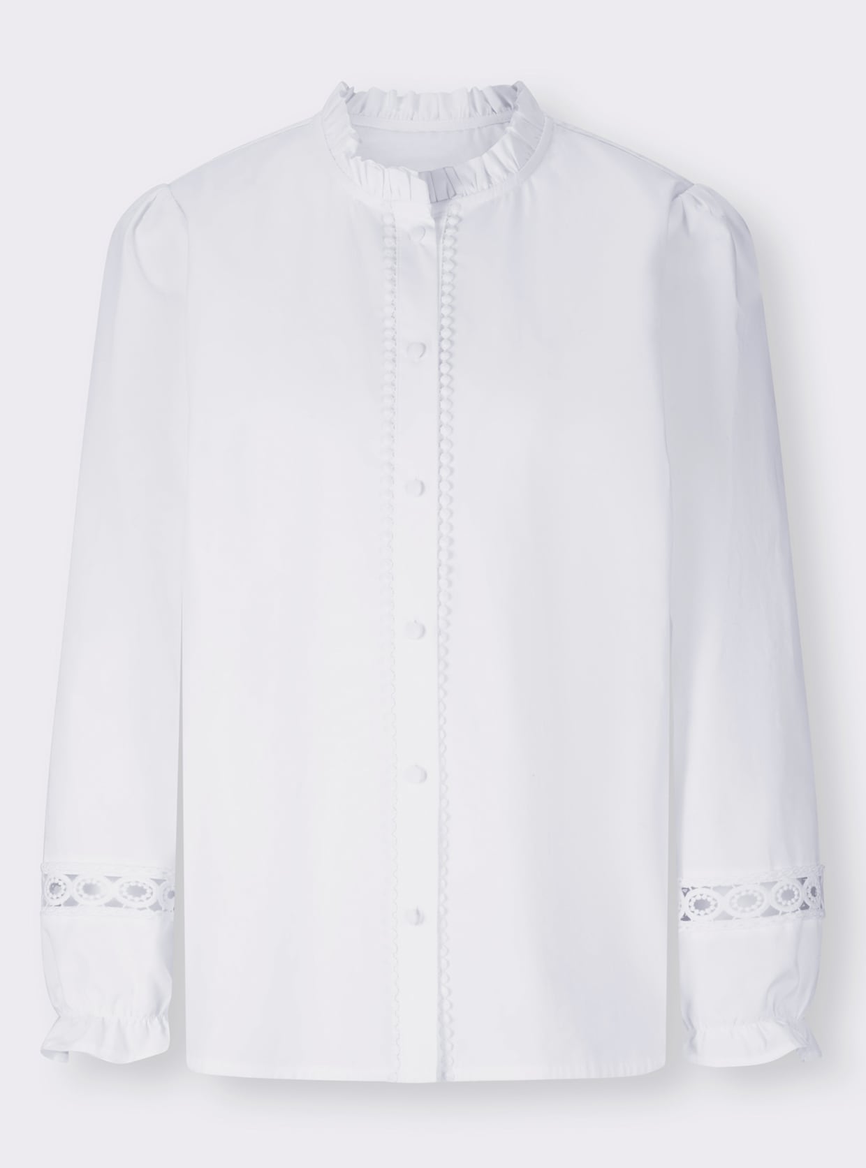 heine Blouse met opstaande kraag - wit