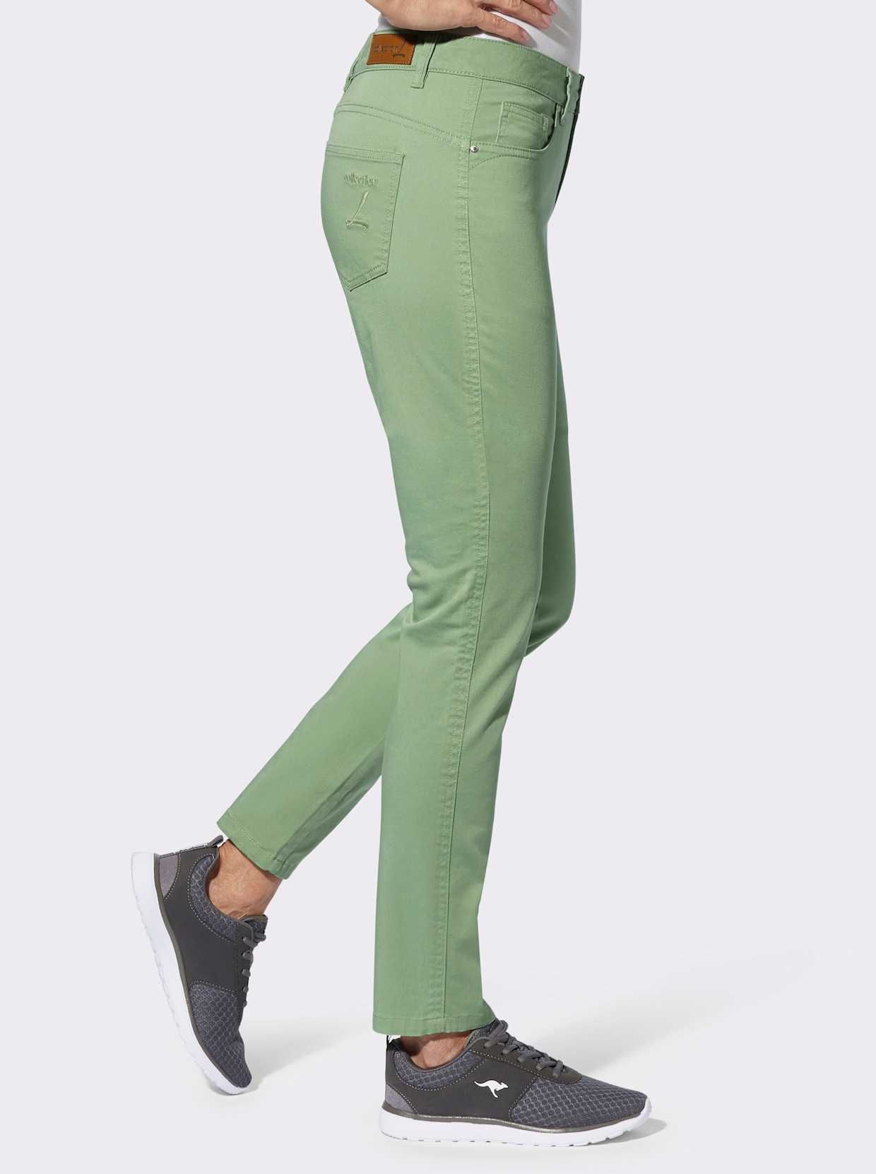 5-pocketbroek - eucalyptus