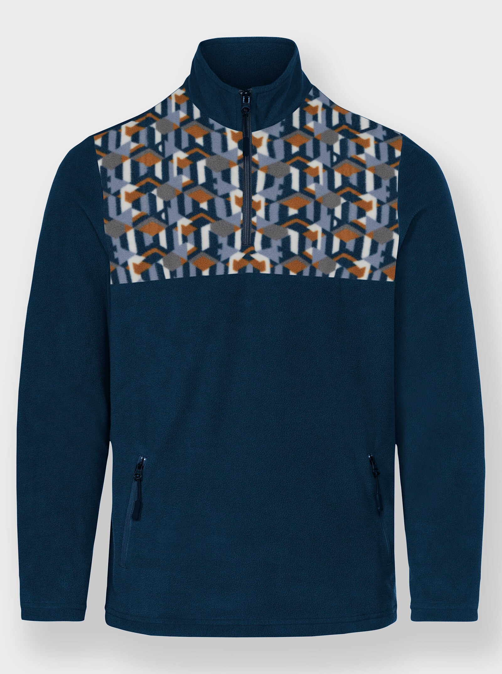 Catamaran Sports Fleeceshirt met ritszakken - donkerblauw