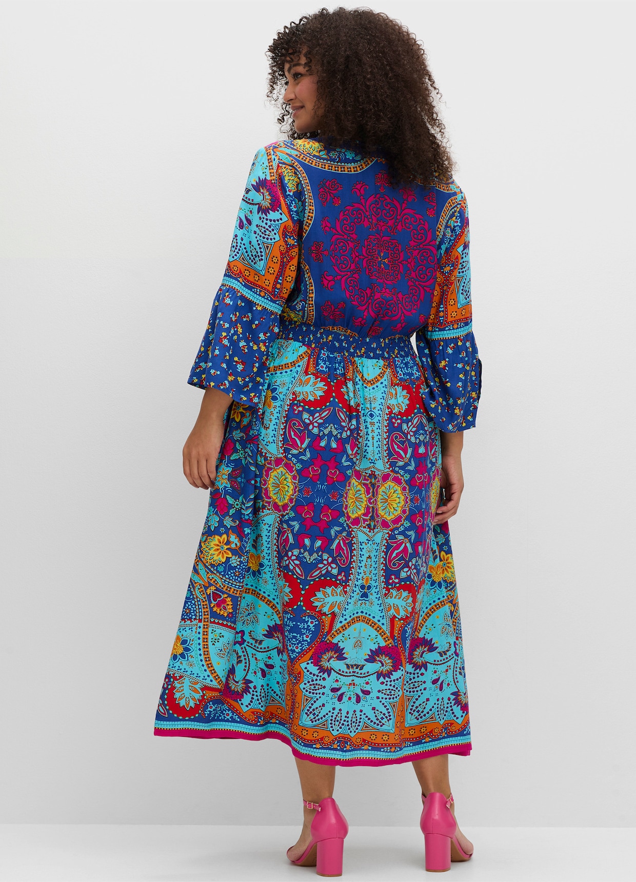 sheego by Joe Browns Maxikleid - blau gemustert