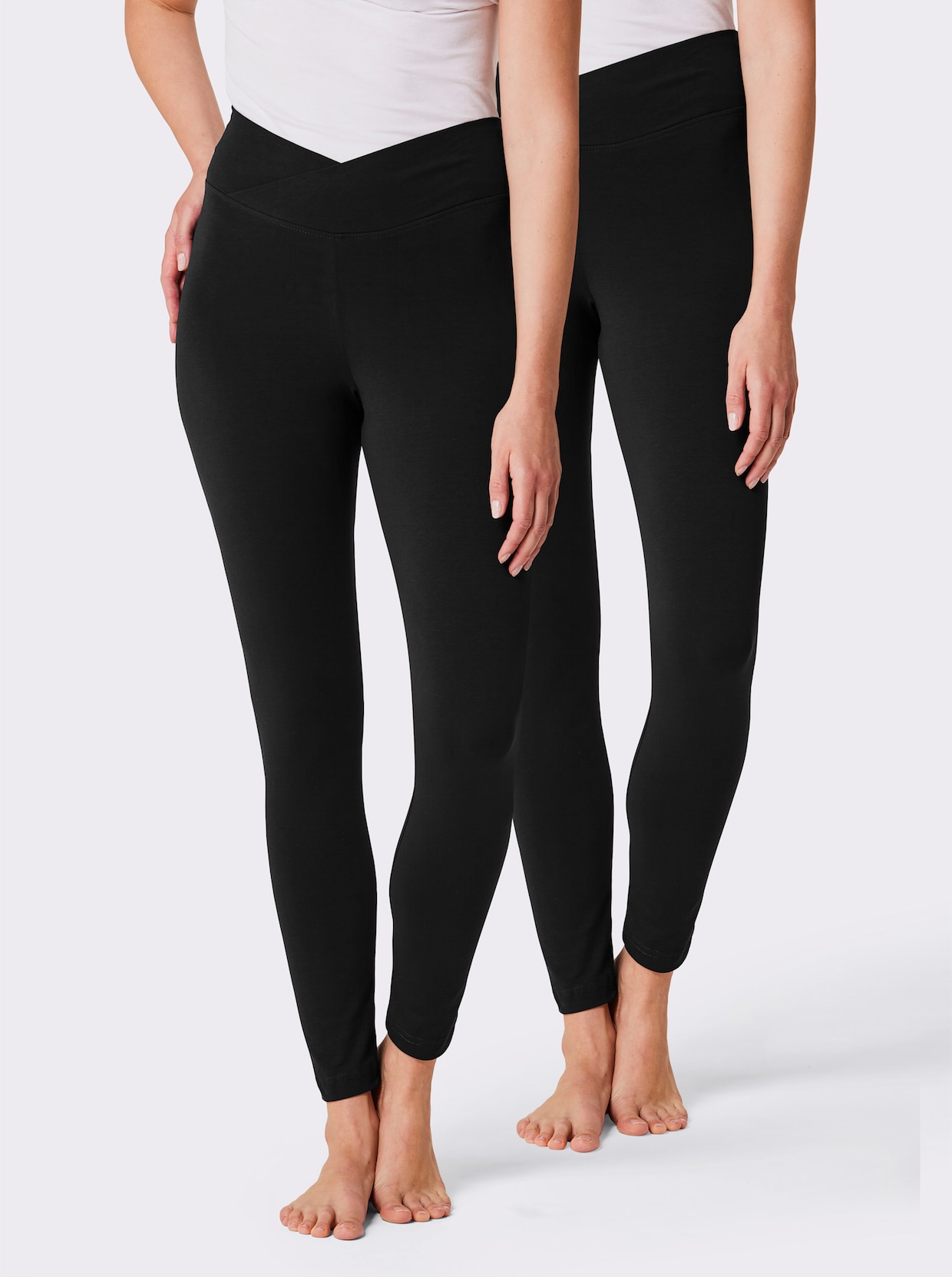 Plantier Leggings - 2x schwarz