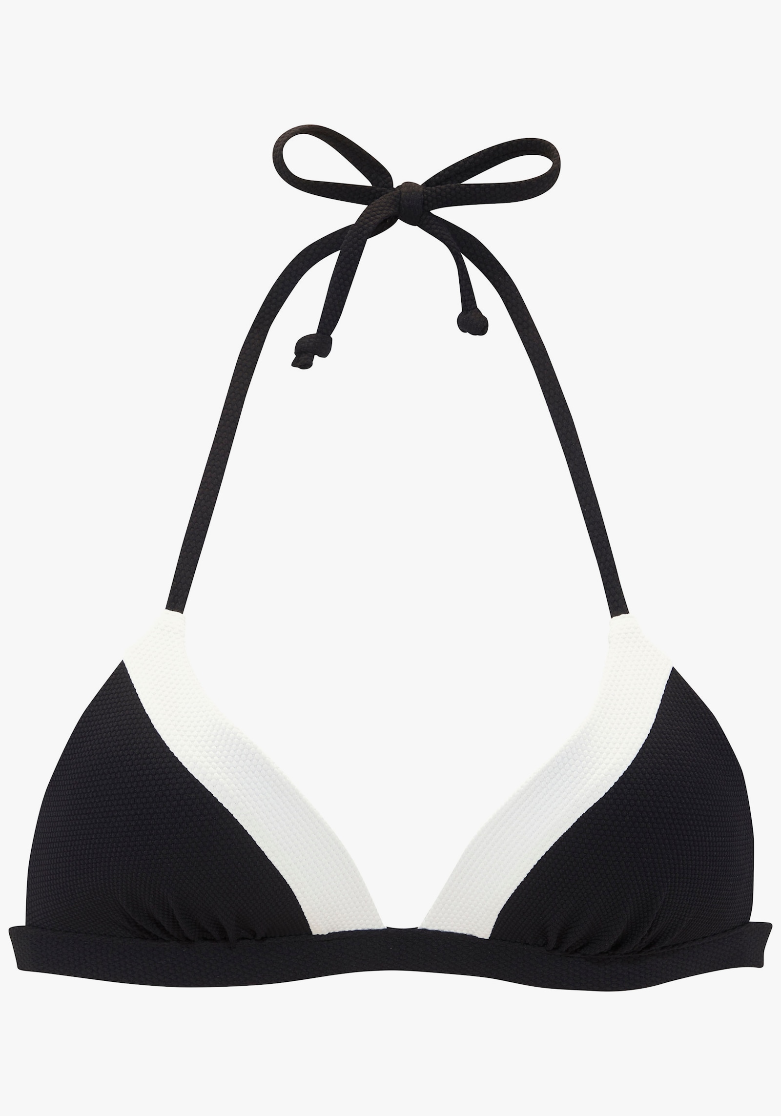 LASCANA Triangel-Bikini-Top - schwarz-creme