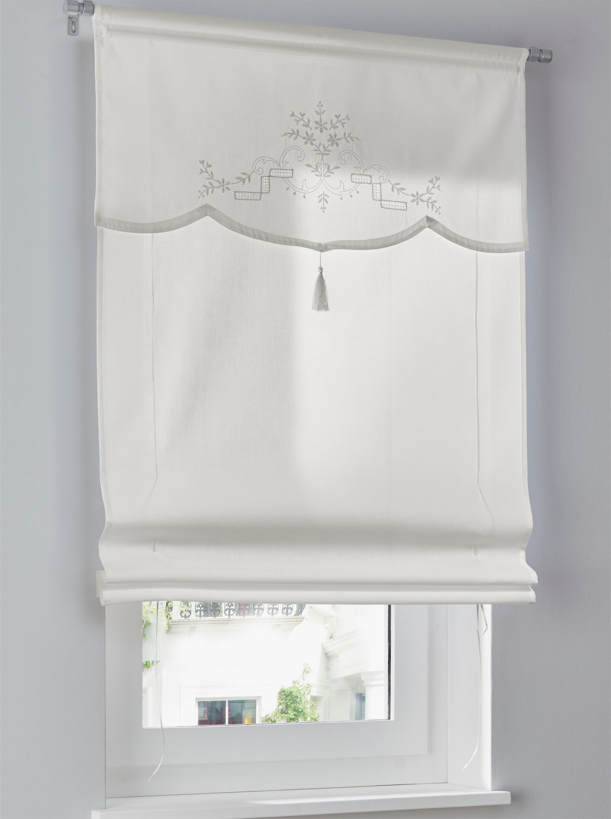 heine home bandjesrolgordijn - wit