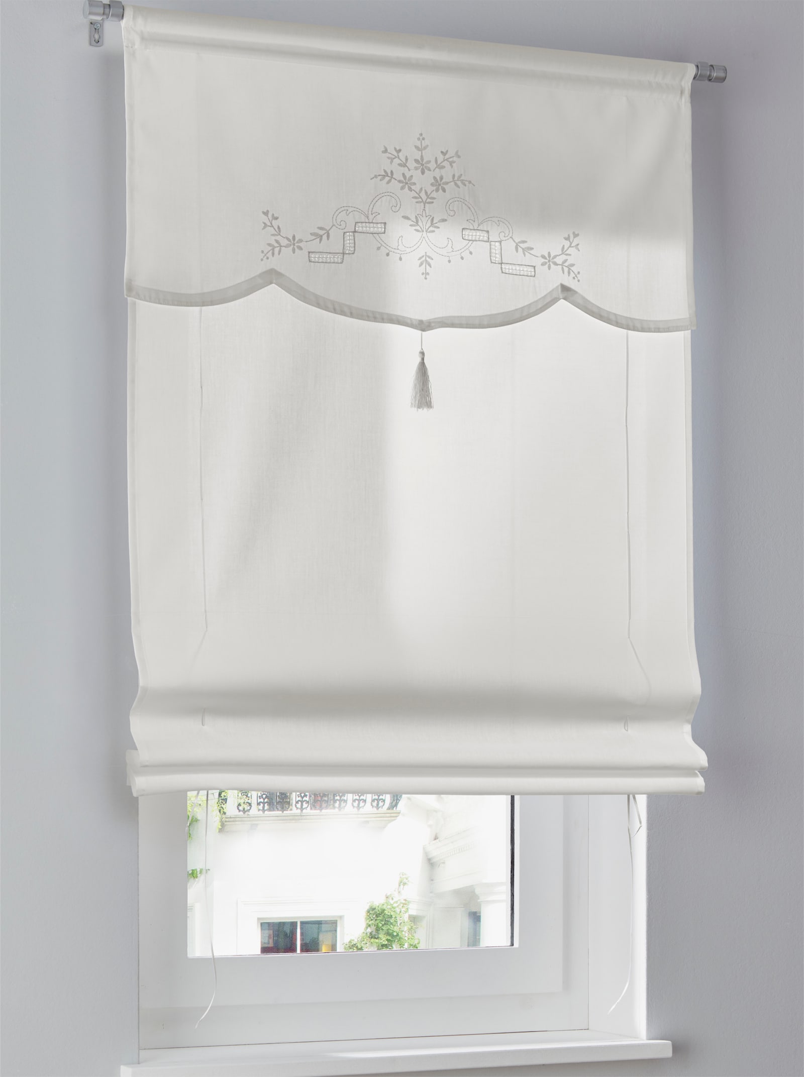 heine home Bändchenrollo - weiß