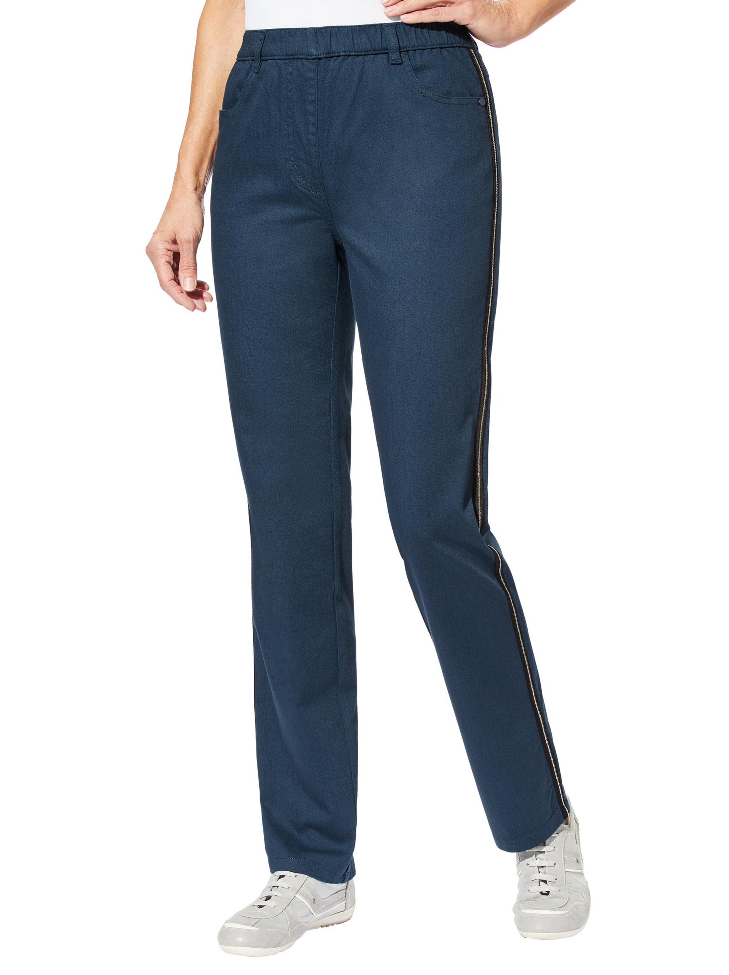 Schlupfjeans - petrol