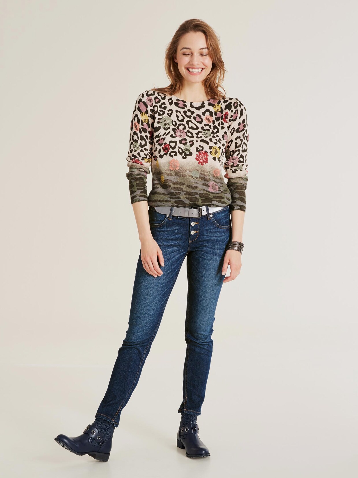 Rick Cardona Druck-Pullover - oliv