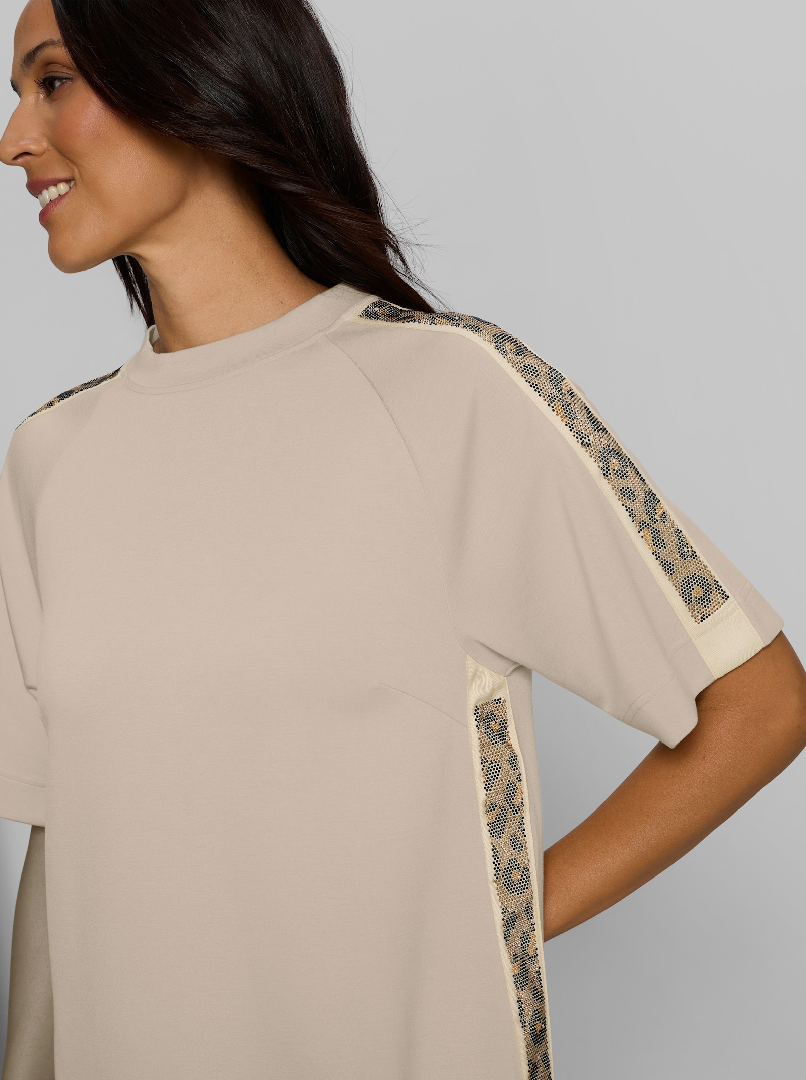 heine Sweatkleid in A-Form - sand