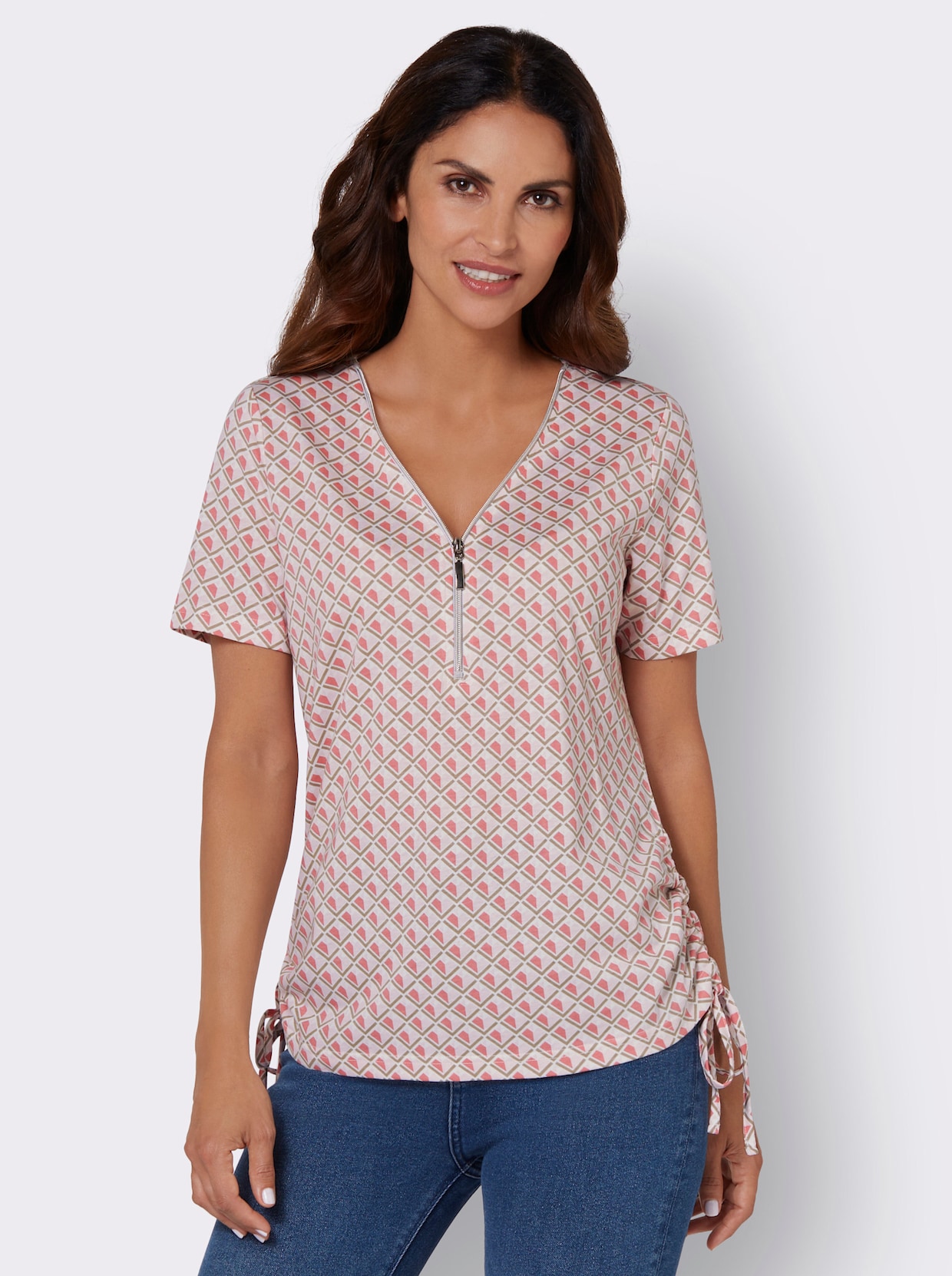Bedrukt shirt - flamingo/lichtroze bedrukt