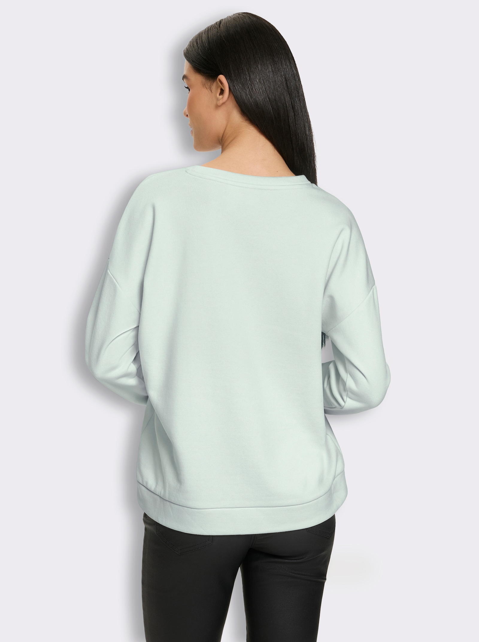 heine Sweatshirt mit Stickerei - zartmint