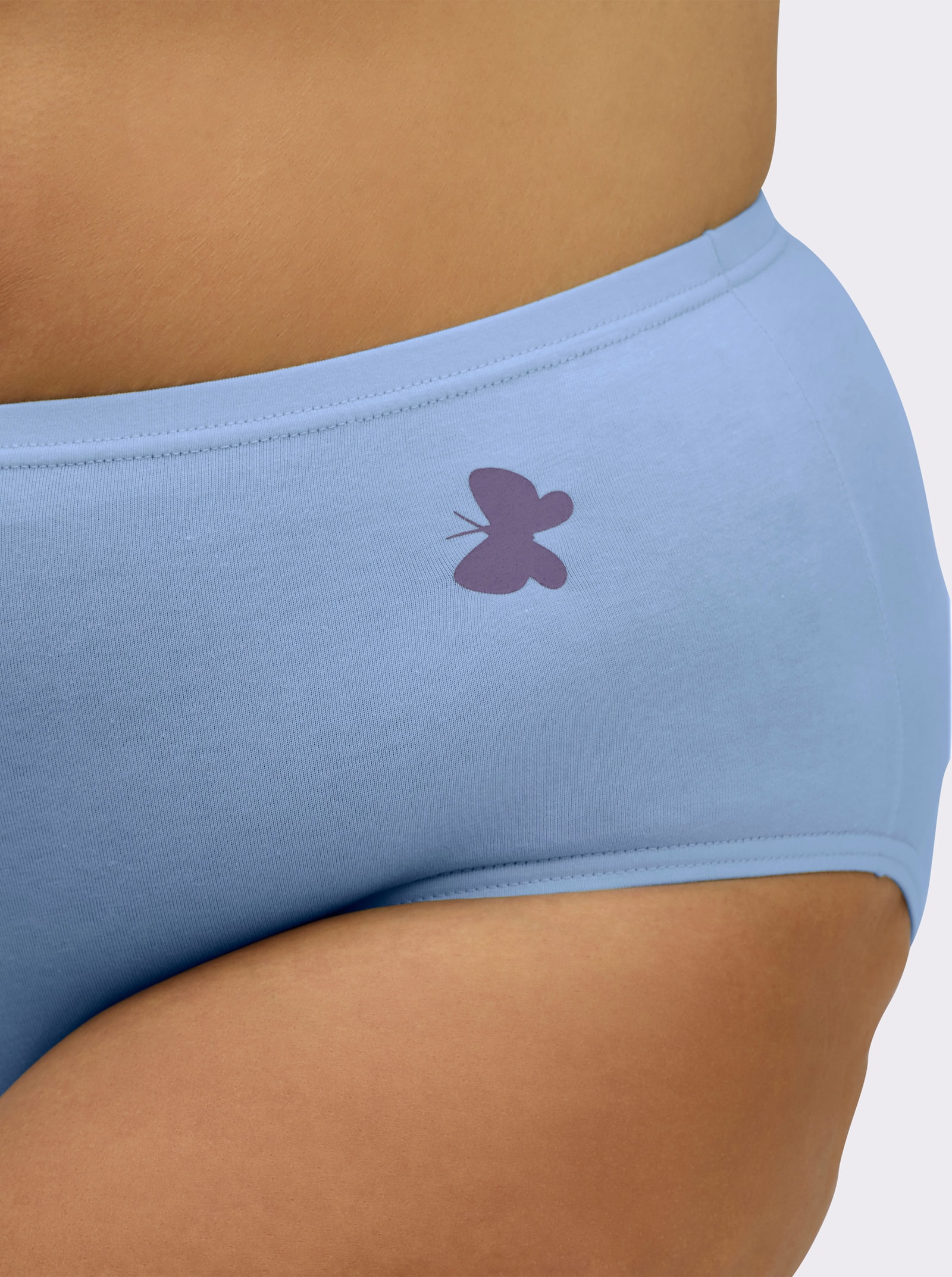 wäschepur Slip mit Schmetterlings-Motiv - rosé + bleu + mint