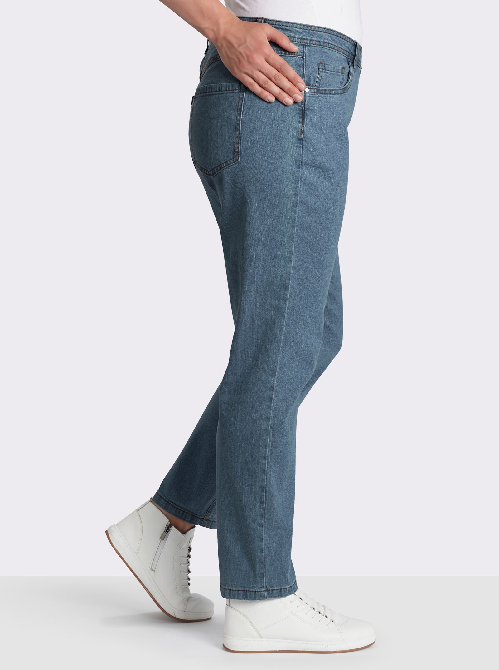 5-Pocket-Jeans mit schmalen Beinen - blue-bleached