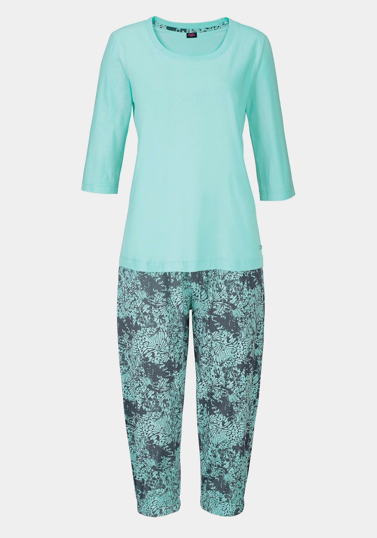 Buffalo Capri-Pyjama - mint-gemustert