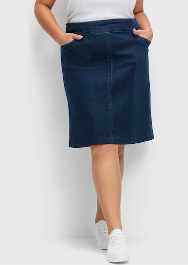 Jeansrock - blue-stone-washed