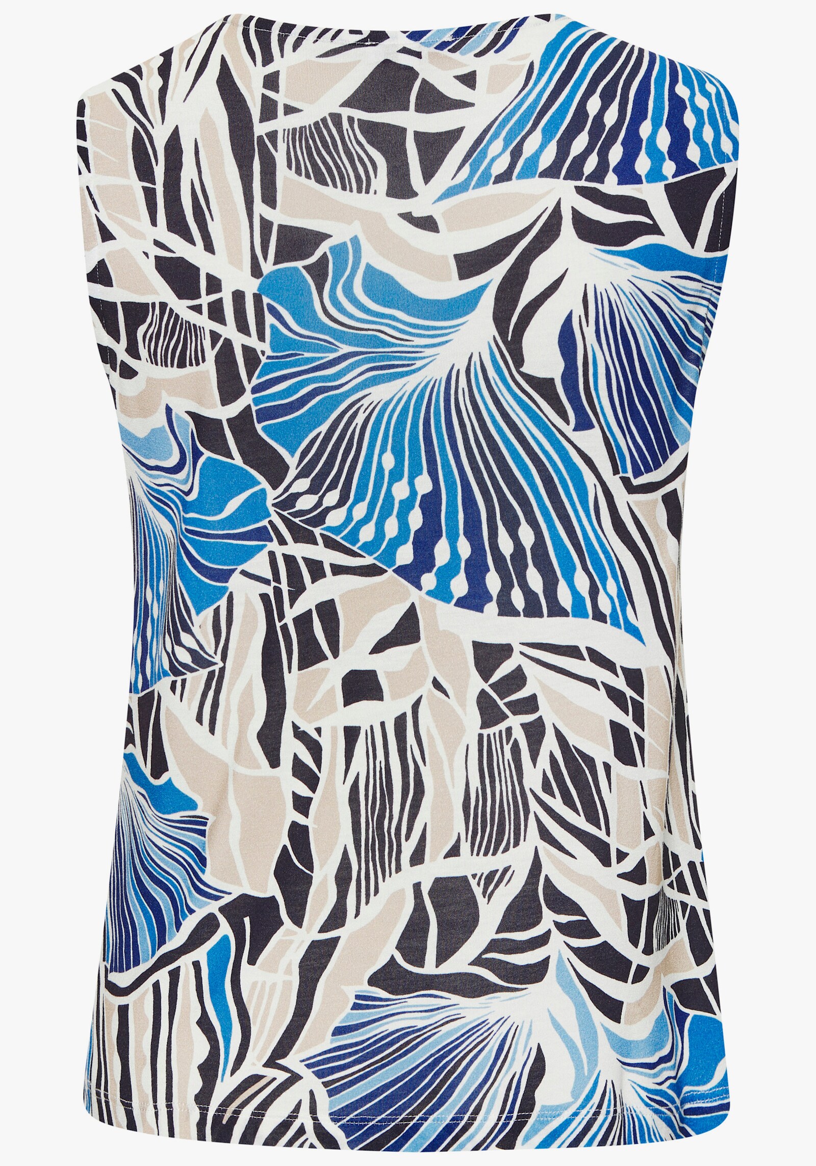 LASCANA Tanktop - blau-creme-sand bedruckt