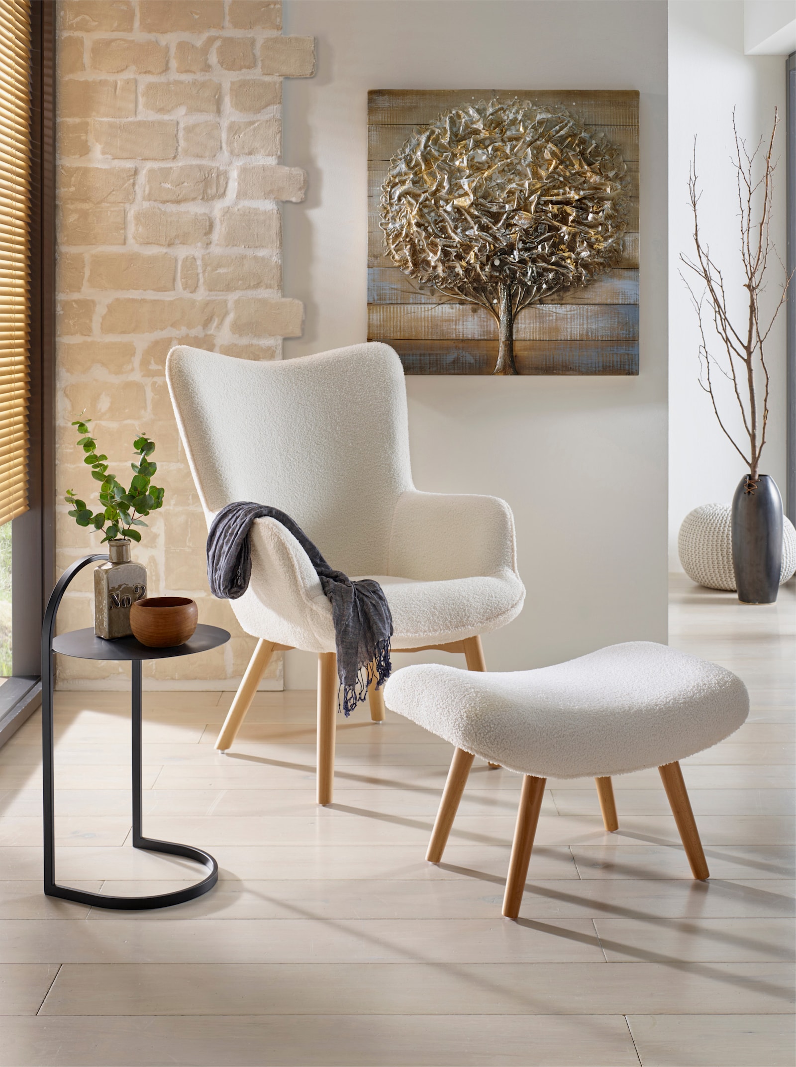 heine home Beistelltisch - schwarz