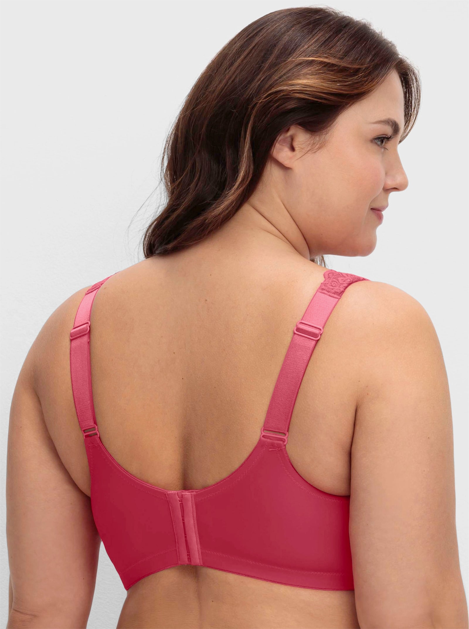 sheego Beugelbeha met gebloemd kant - orchidee