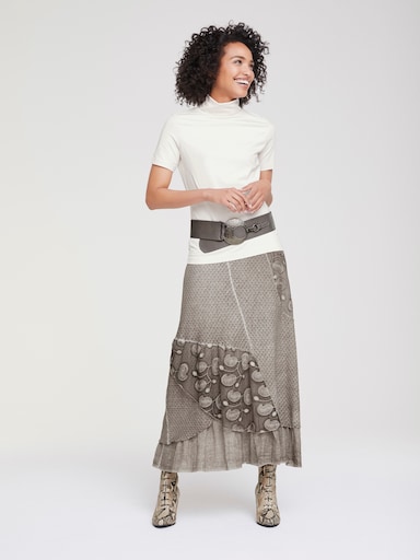 heine Colshirt in getailleerd model - ecru