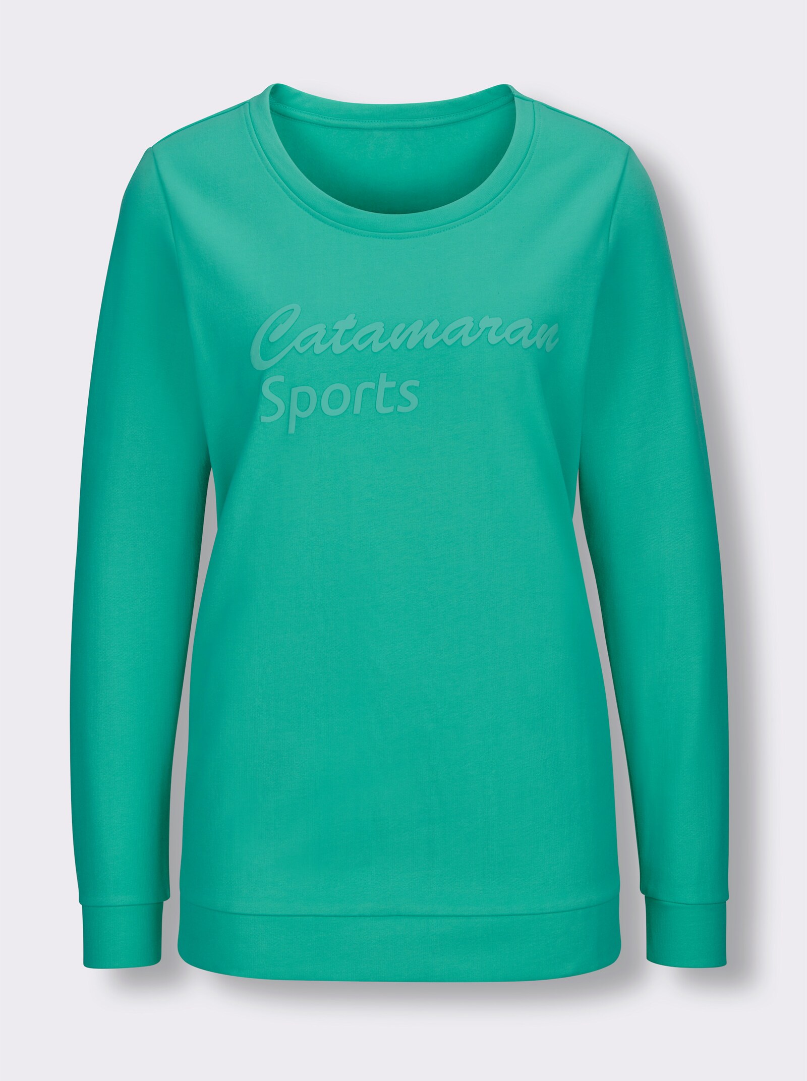 Catamaran Sports Sweatshirt mit 3D-Schriftzug - blaugrün