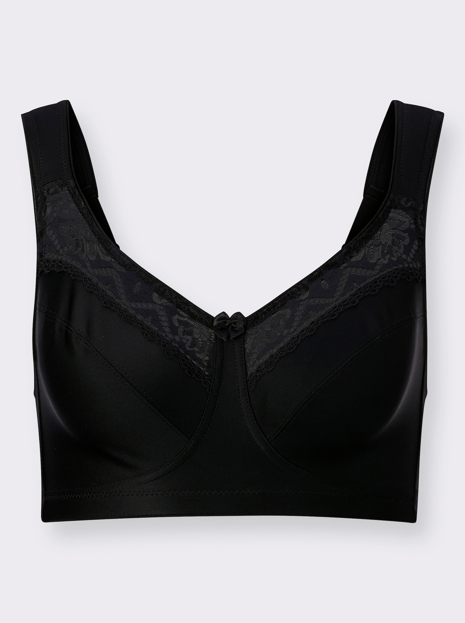 Miss Mary Entlastungs-BH ohne Bügel mit Spitze verziert - schwarz