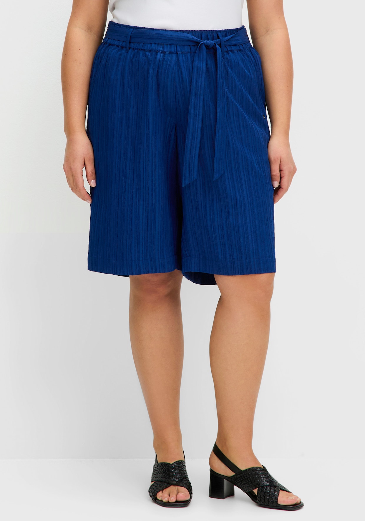 sheego Jeansbermudas - blaubeere
