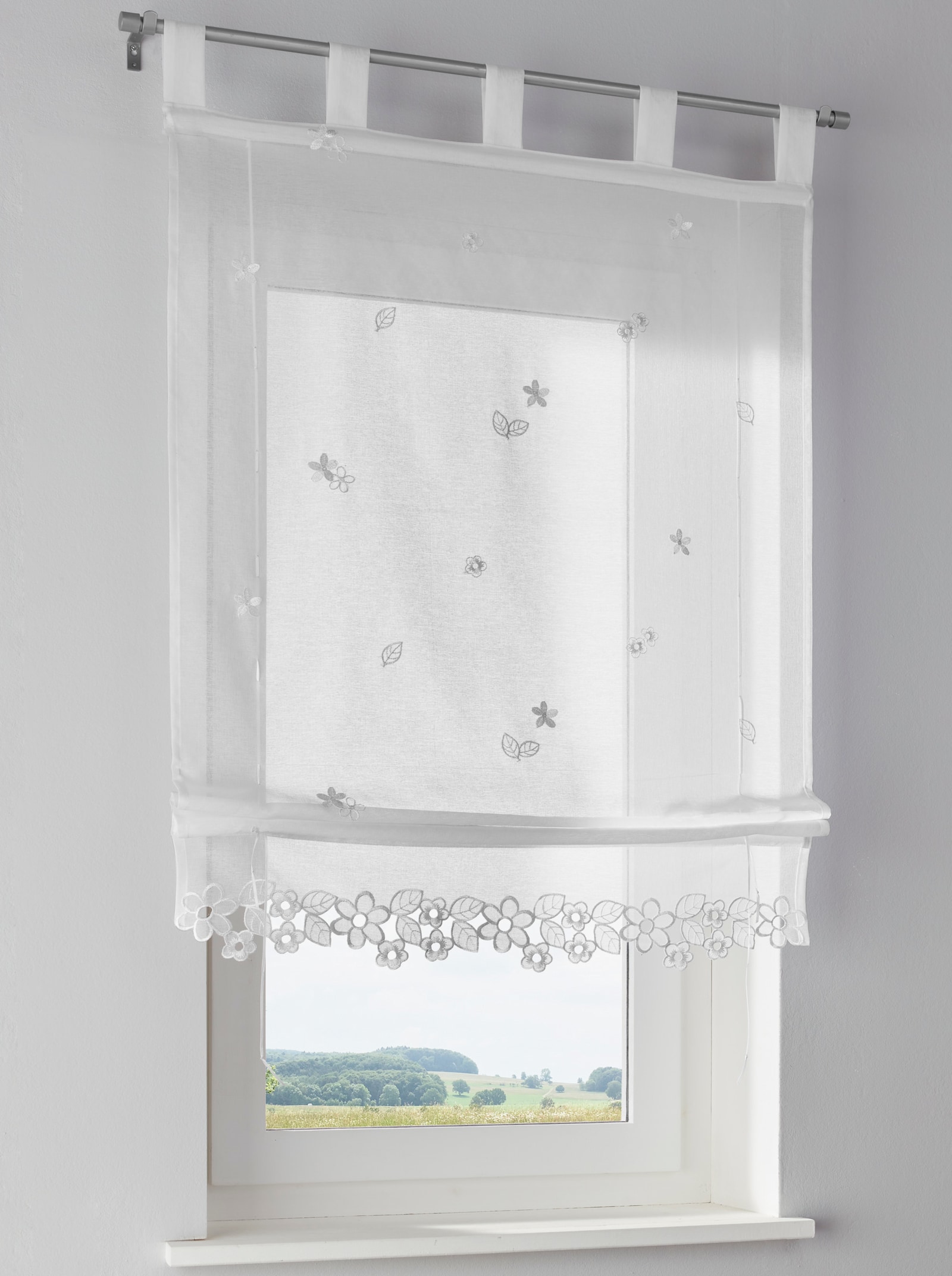 heine home Bändchenrollo - weiß