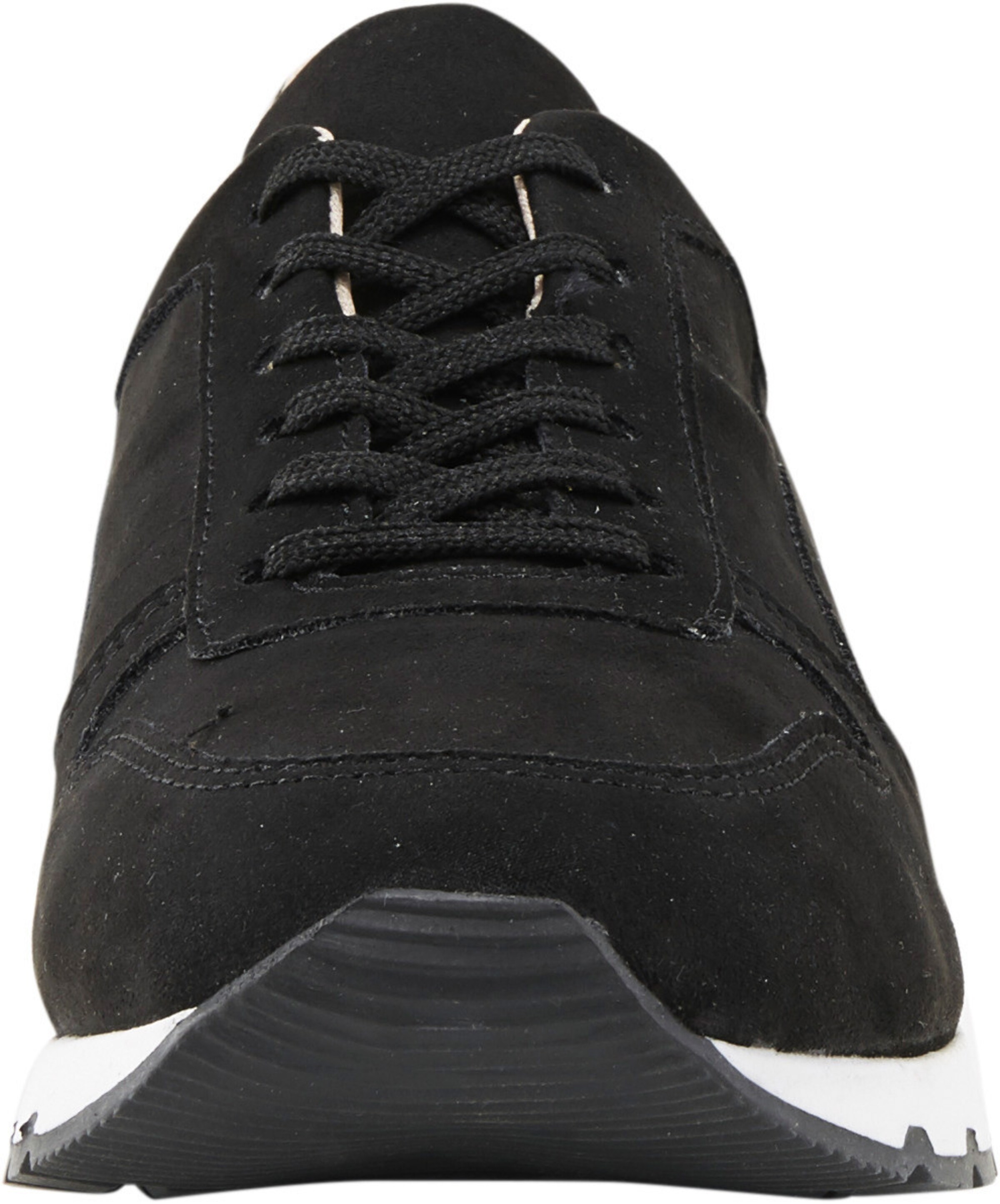 Mi Mix günstig Kaufen-Sneaker in schwarz von heine. Sneaker in schwarz von heine <![CDATA[Sneaker Made in Portugal. Hochwertiger Mix aus Textil und Feinsynthetik, Taupe aus Rind-Velours- und -Glattleder. Mit auffallender Kontrastsohle. Futter und Innensohle: Textil.]]>. 