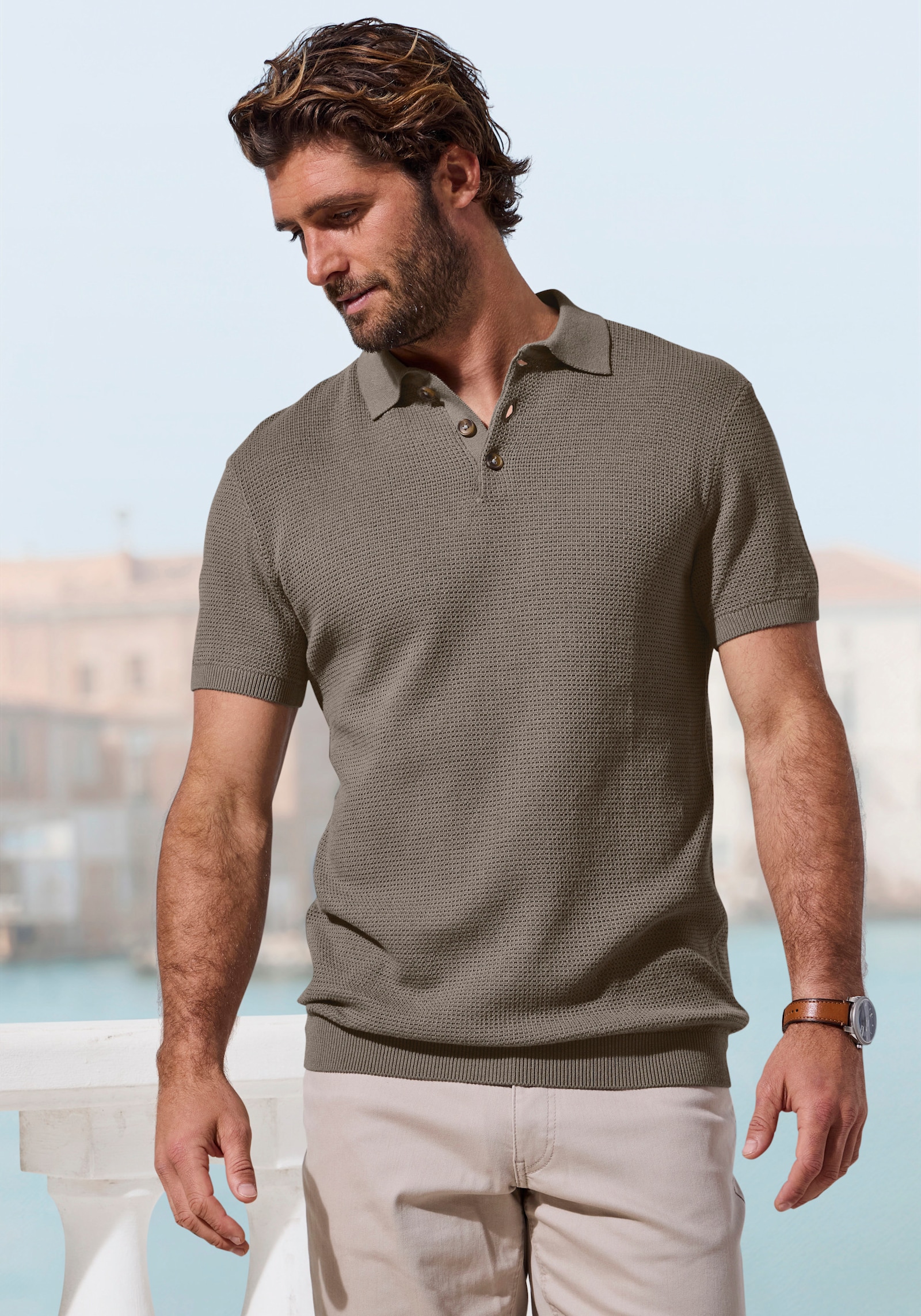 John Devin Poloshirt - taupe