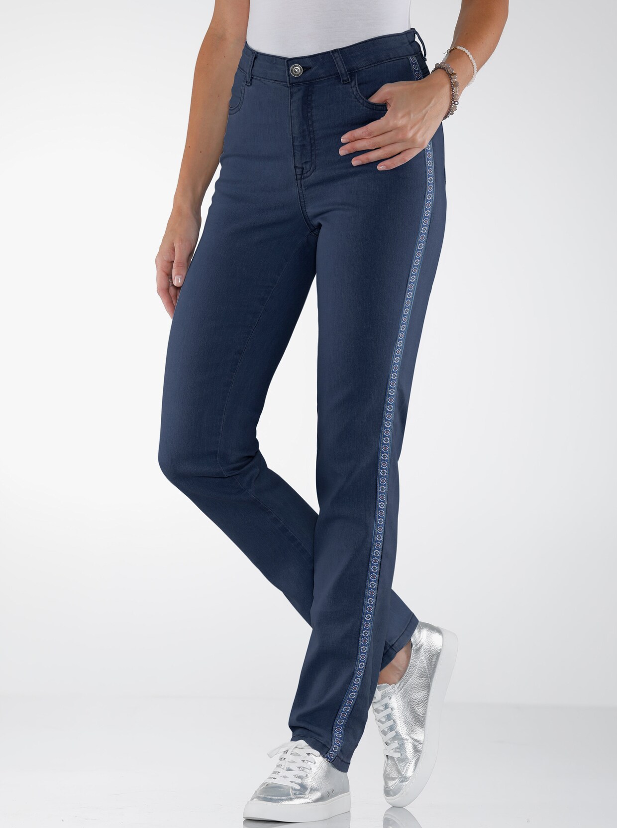 Stretch jeans - blue-stonewashed