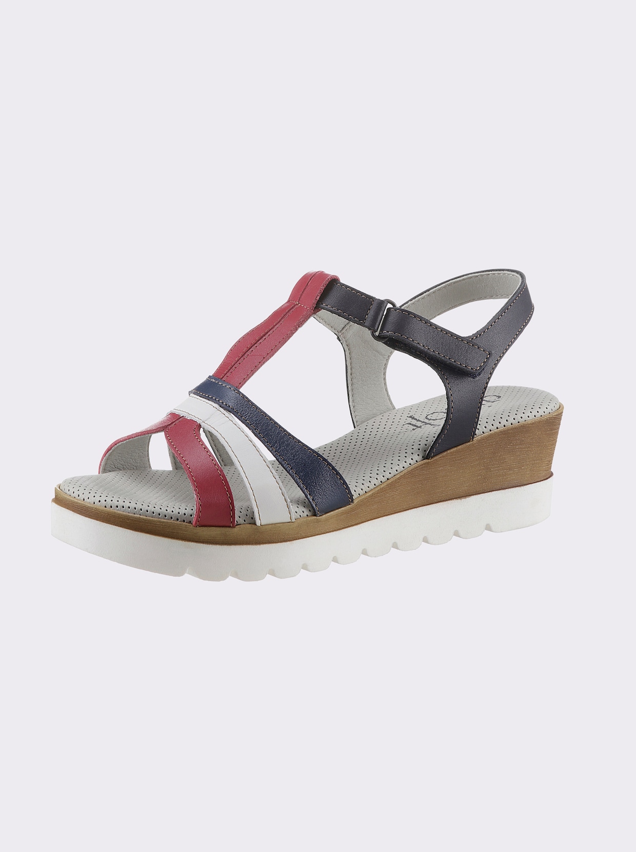airsoft modern+ sandaaltjes - donkerblauw/rood