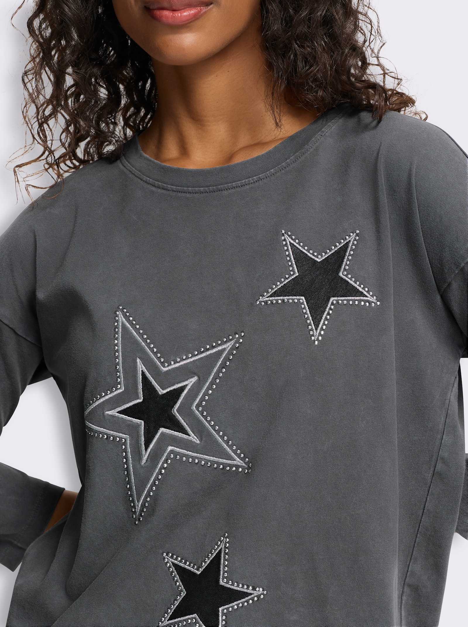 heine Shirt mit Glanzdetails - anthrazit