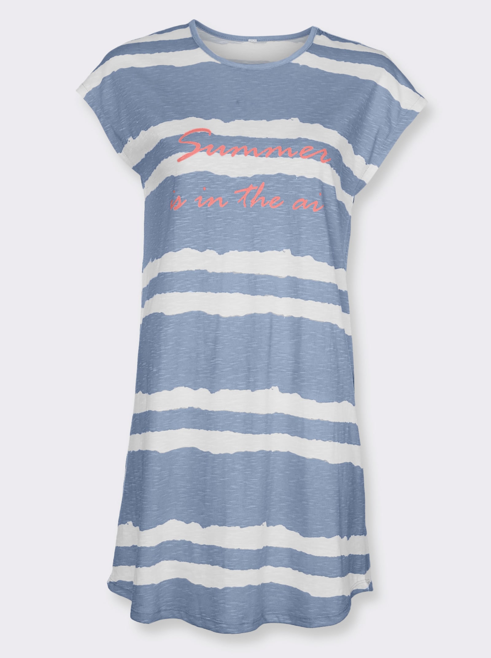 wäschepur Nočné košele, textúrovaný efekt - bledomodrá + marhuľová