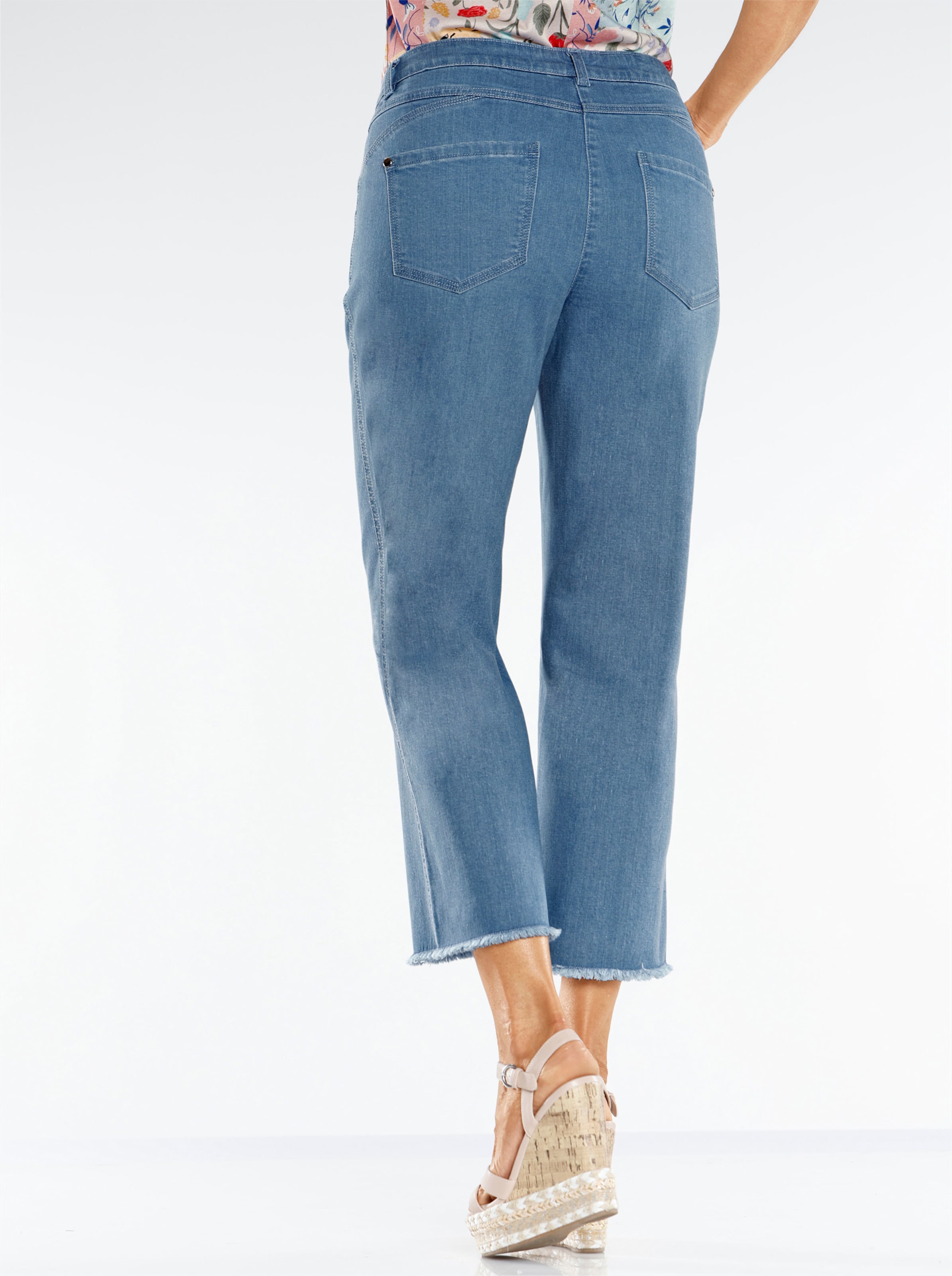 Witt Damen 7/8-Jeans, blue-bleached