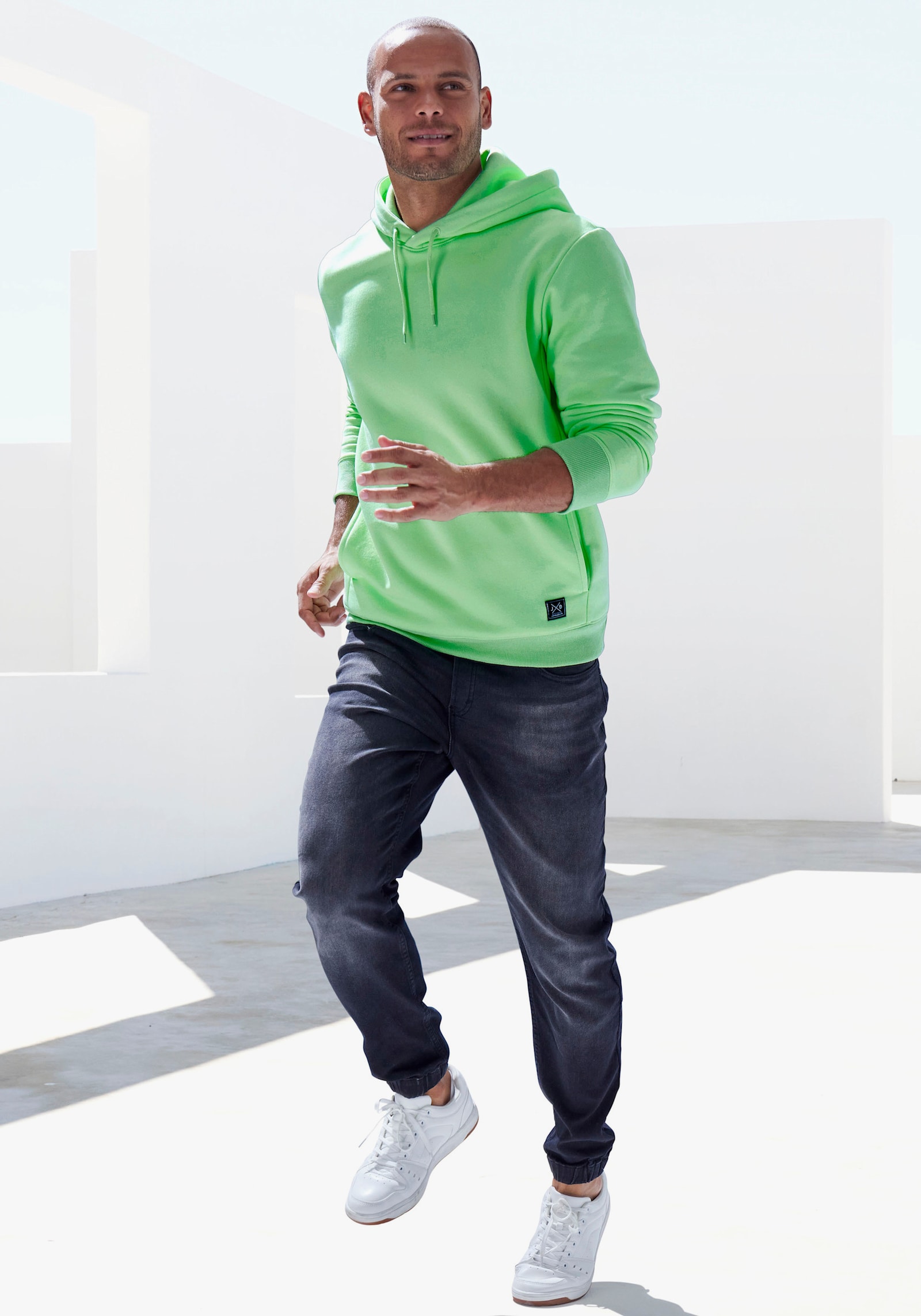 John Devin Hoodie - lime-grün