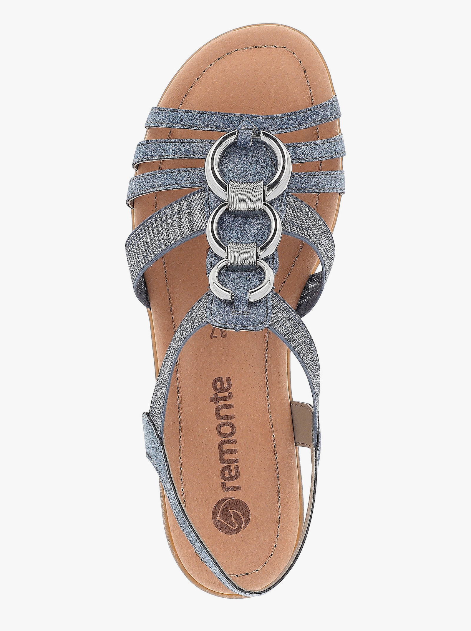 Remonte Sandalen voor slanke voeten - middenblauw