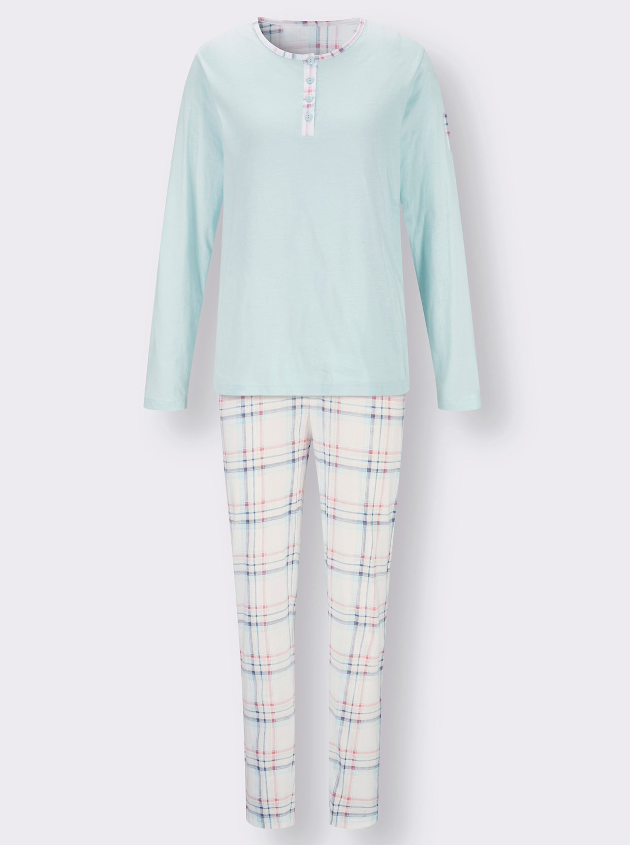 Normann Pyjama - mint geruit