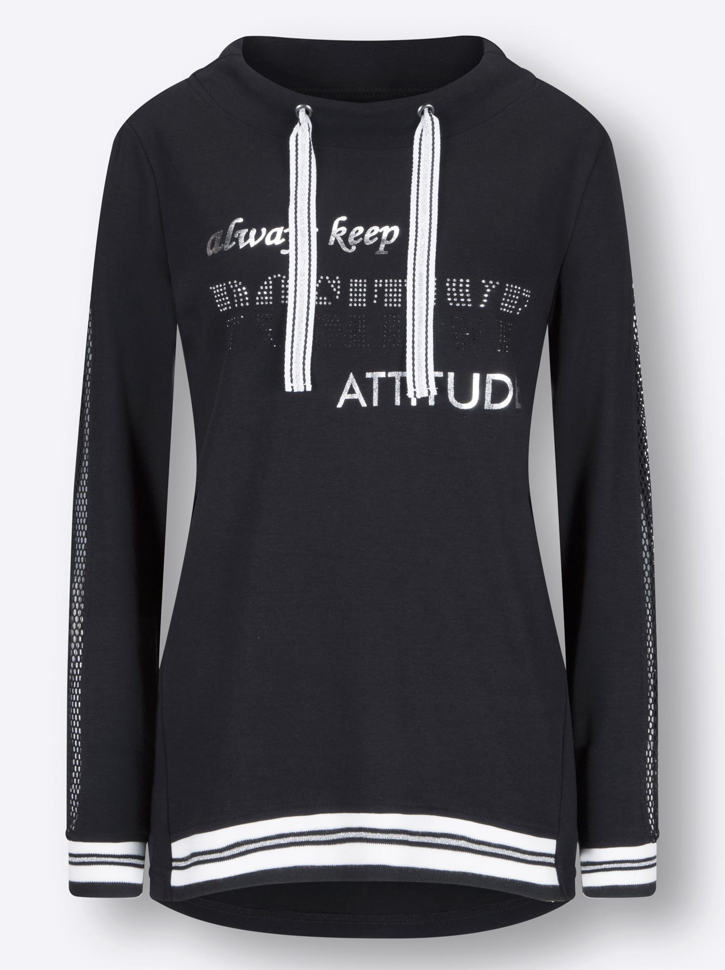 Damenmode Shirts Sweatshirt in schwarz Damenmode Shirts Sweatshirt in schwarz