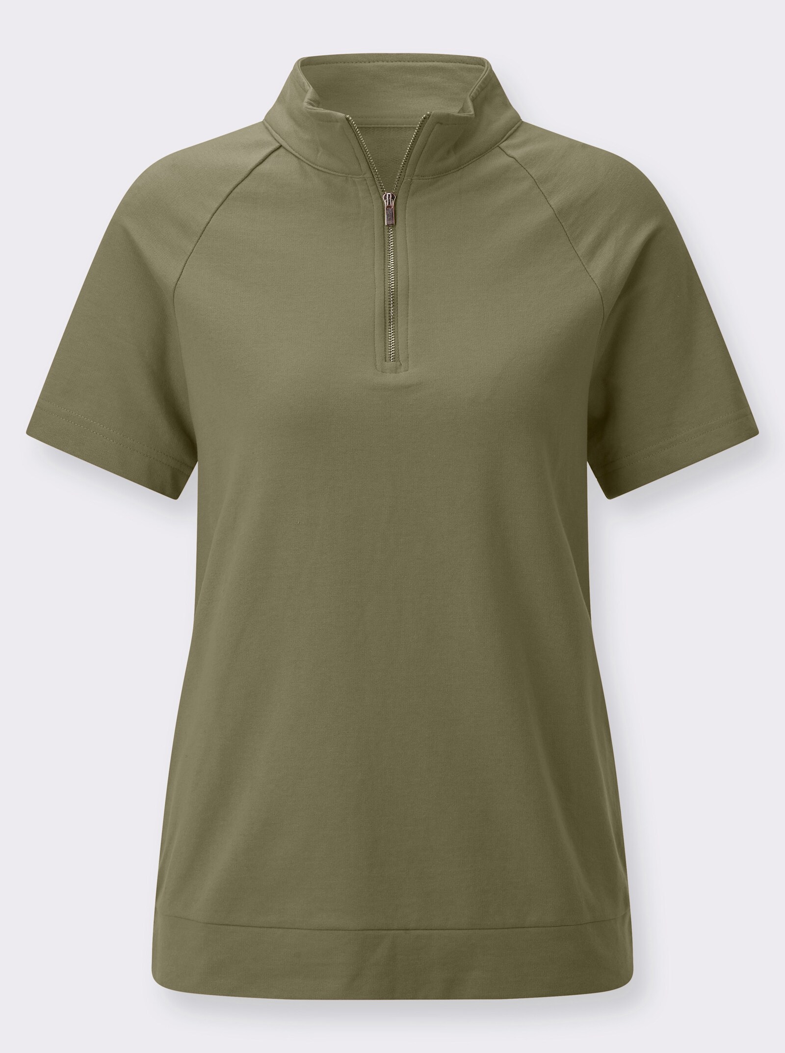Sweatshirt mit überschnittenen Schultern - khaki