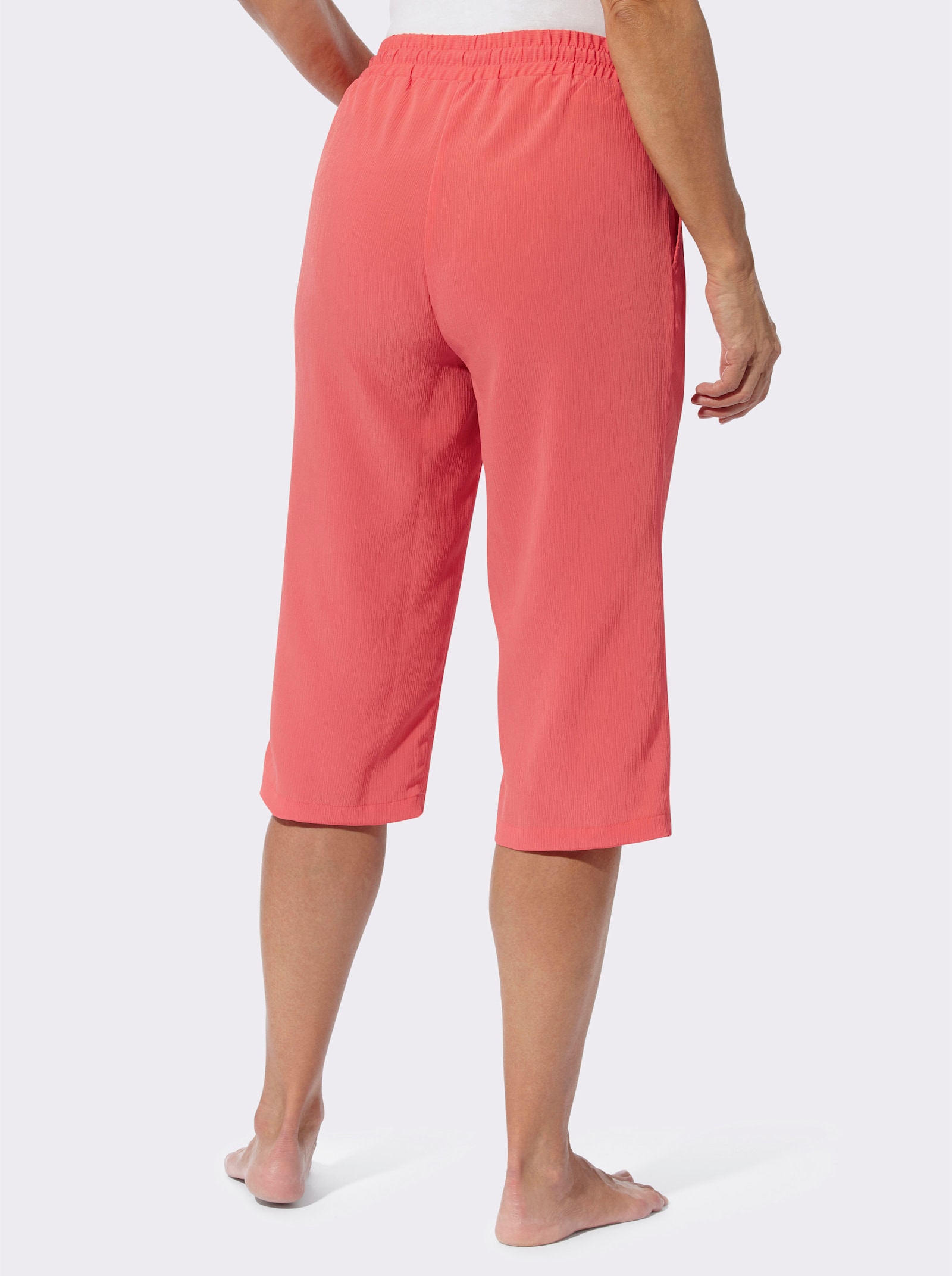 Freizeithose mit weiten Beinen - grapefruit