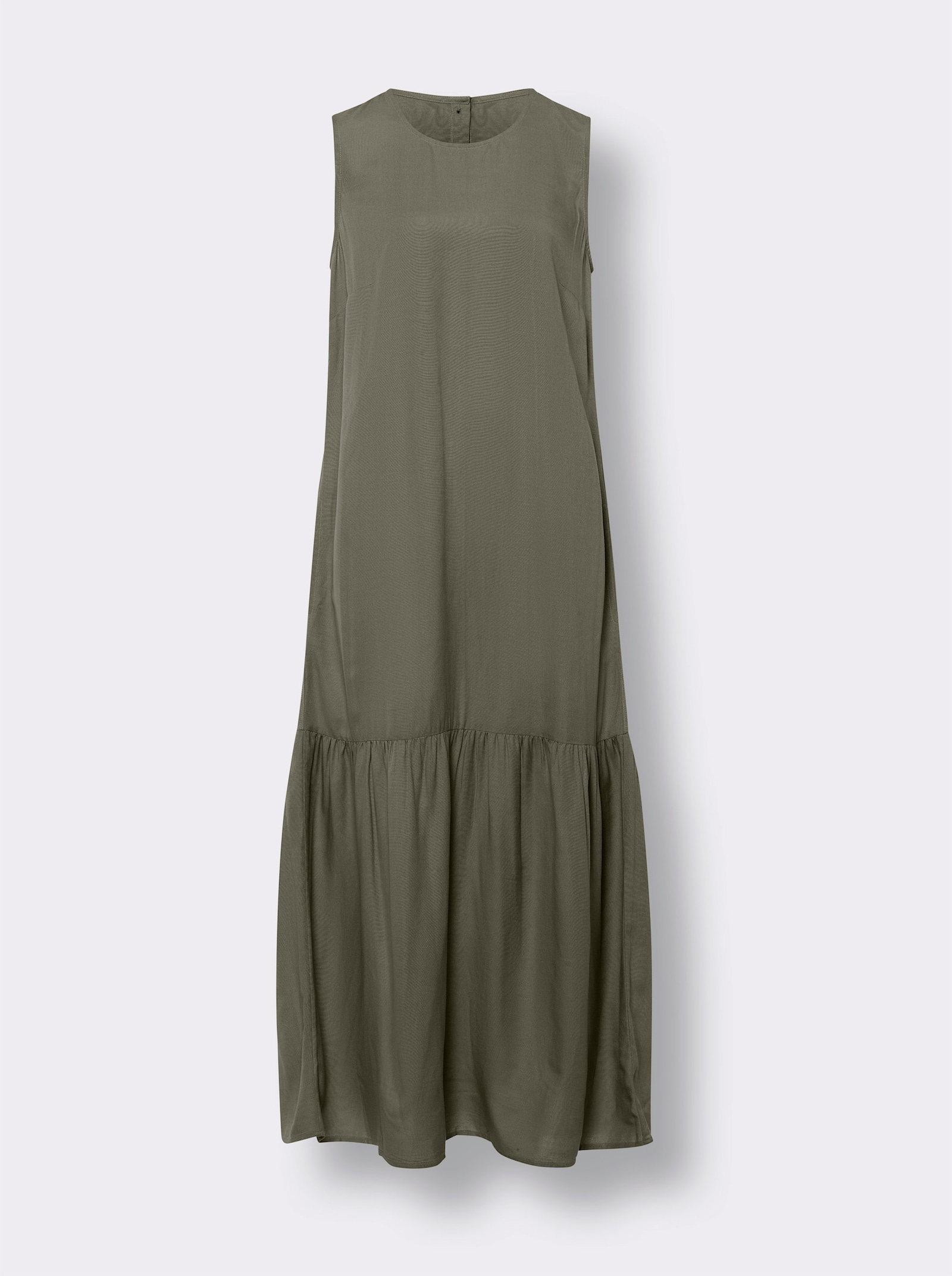 heine Webkleid mit Leinen-Anteil - khaki