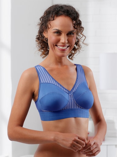wäschepur Sport-BH ohne Bügel - mittelblau-bleu