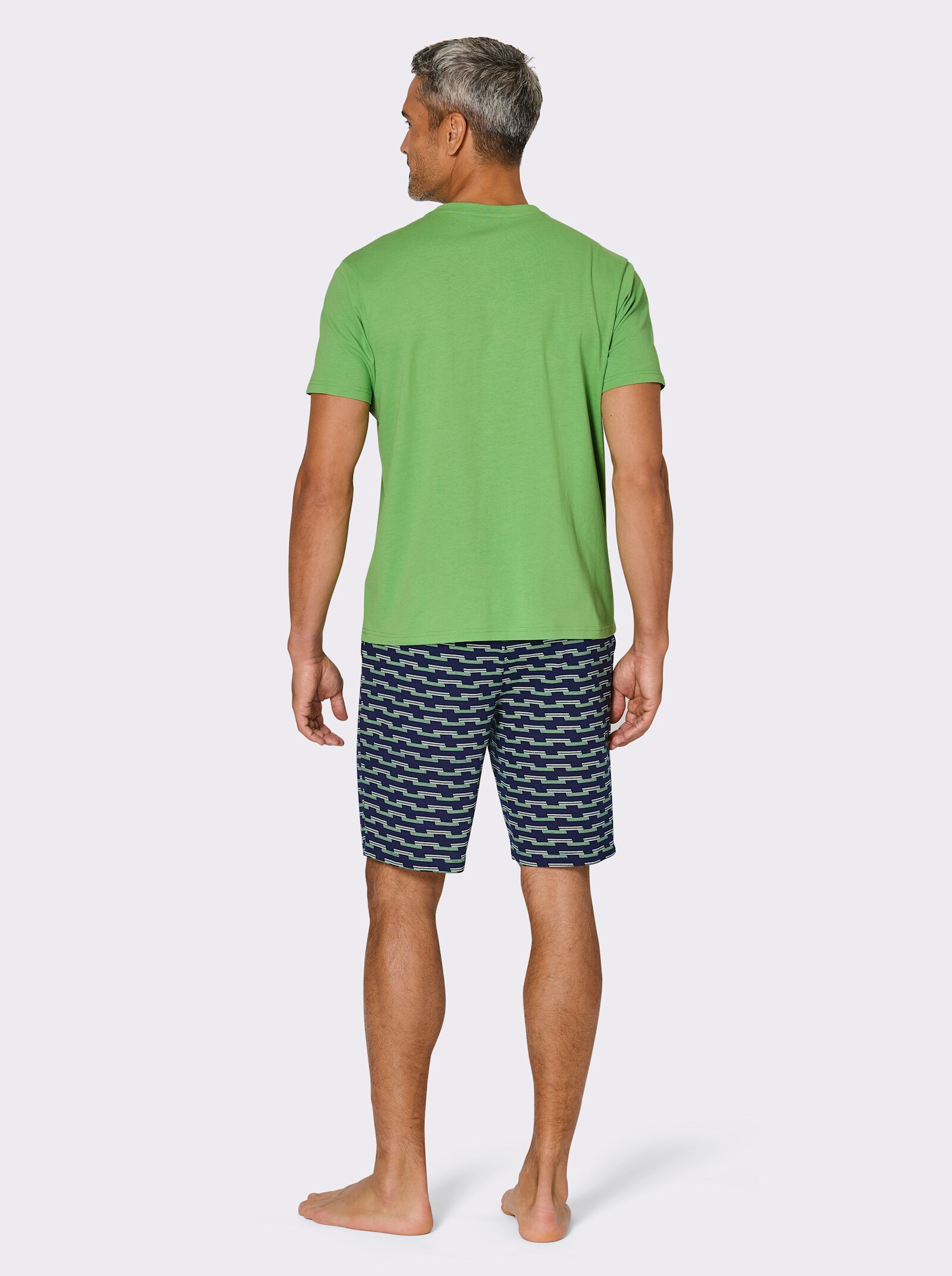 wäschepur men Shortys - marine-apfel-bedruckt + marine-kirsche-bedruckt