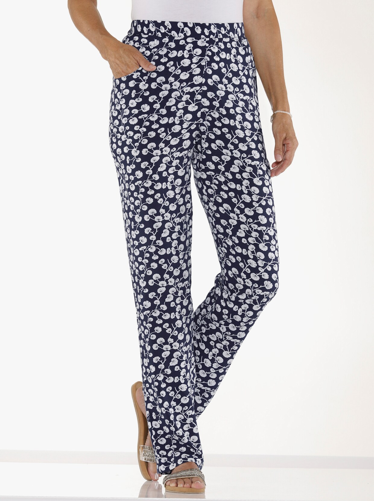 Broek - marine geprint