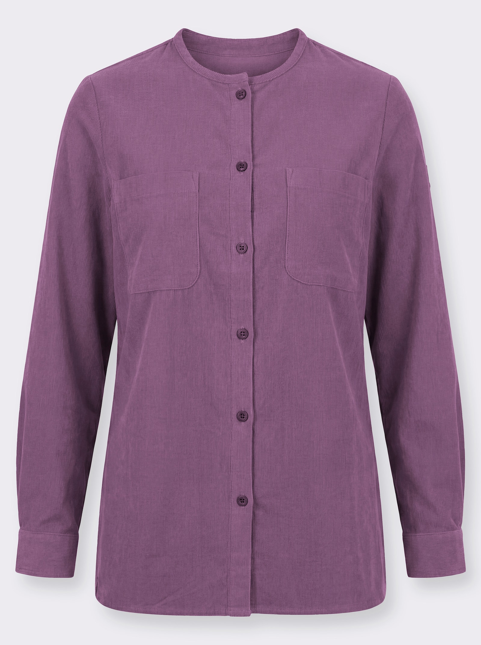  Langarmbluse in Cord-Qualität - violett