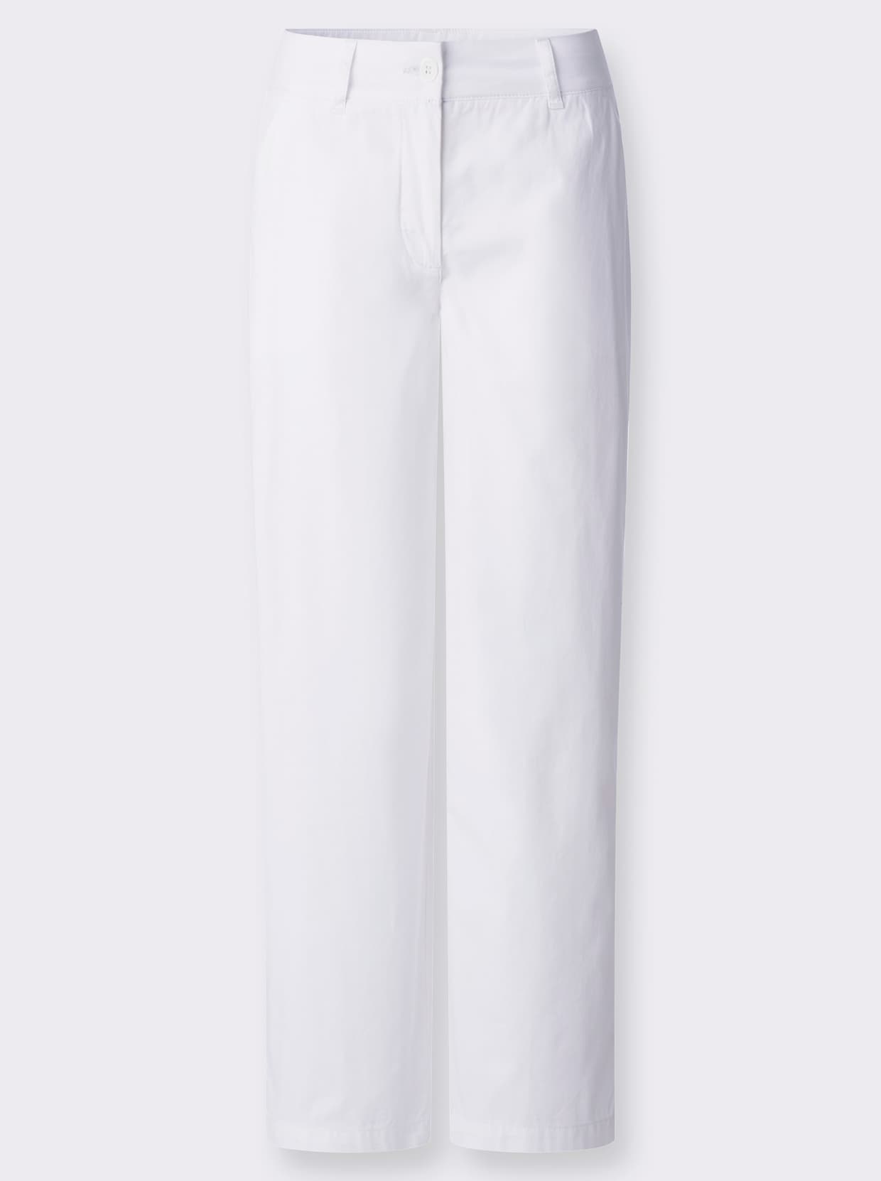 Culotte in Jeans-Qualität, Baumwolle - weiß