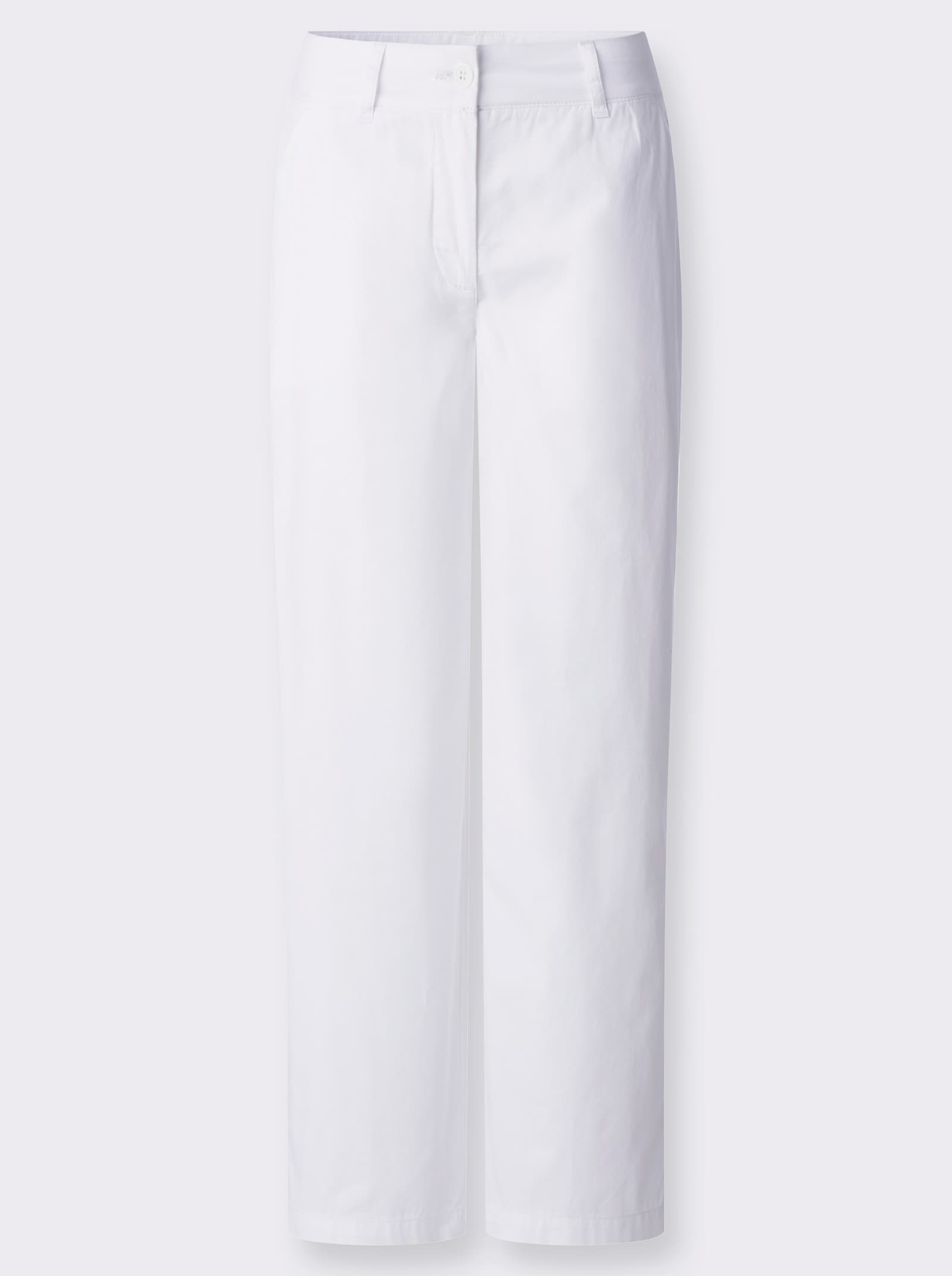 Culotte in Jeans-Qualität, Baumwolle - weiß