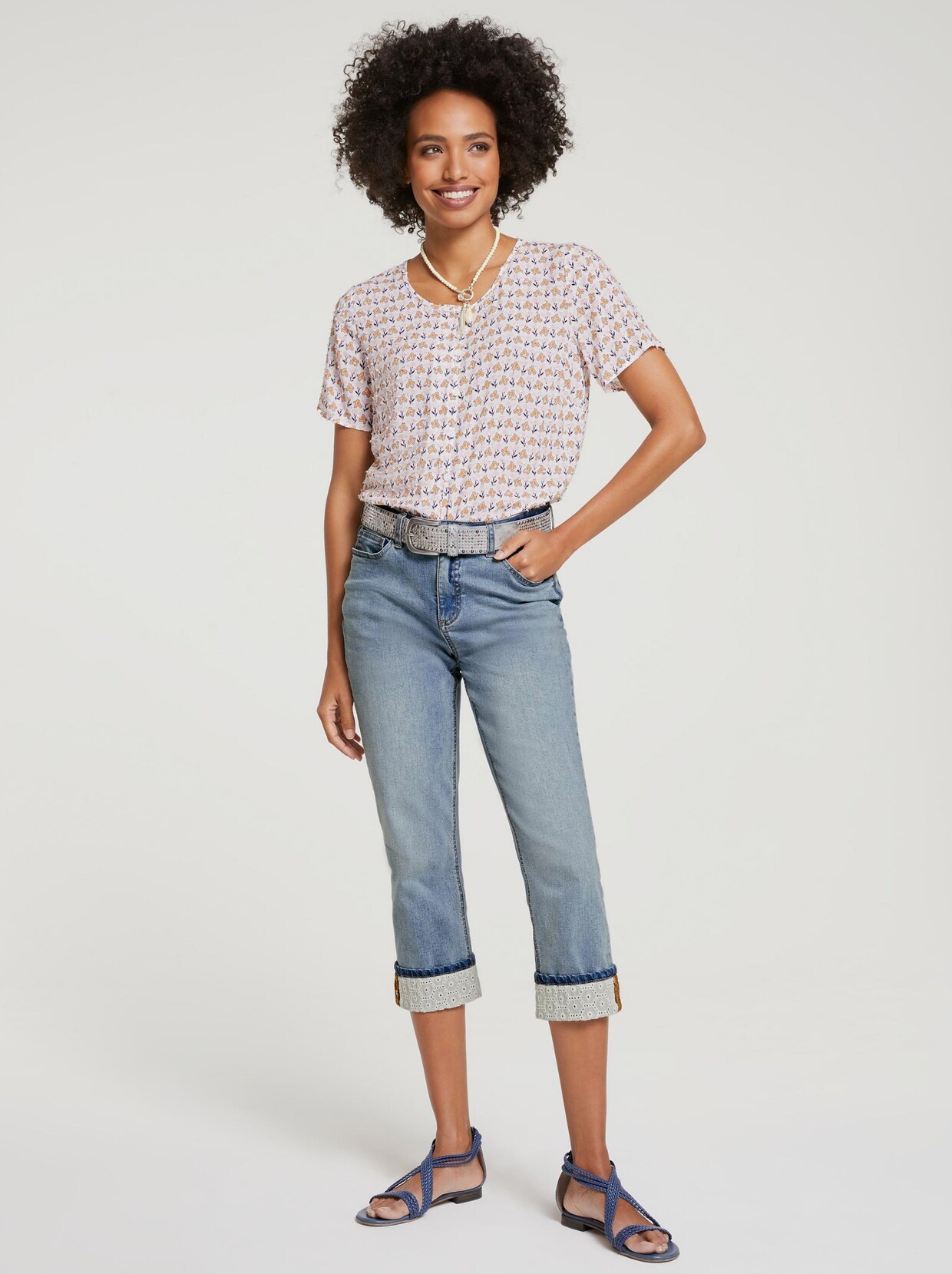 Linea Tesini Druckbluse - bunt
